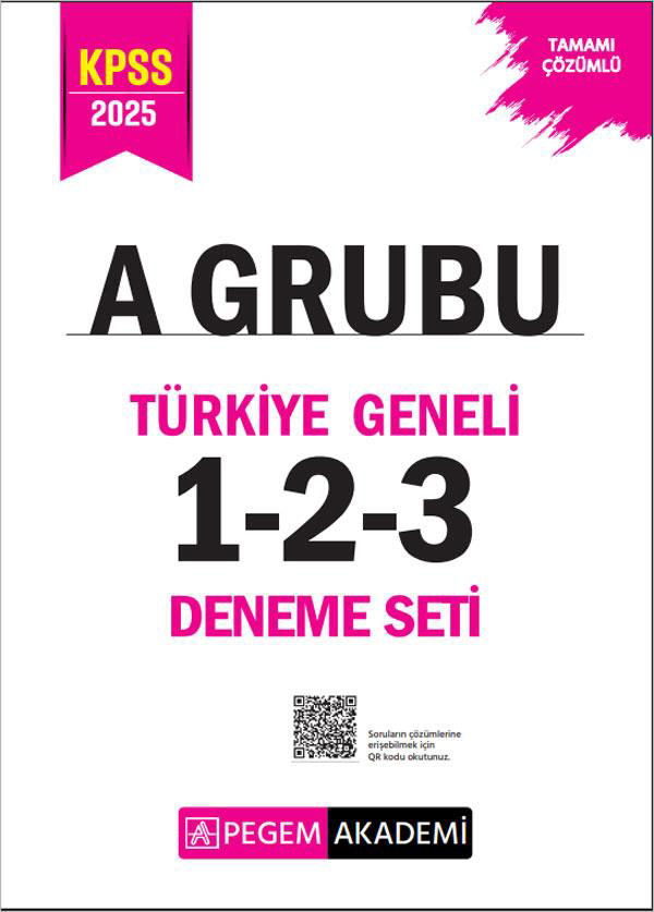 Pegem 2025 KPSS A Grubu Türkiye Geneli 1-2-3 (3'lü Deneme Seti)