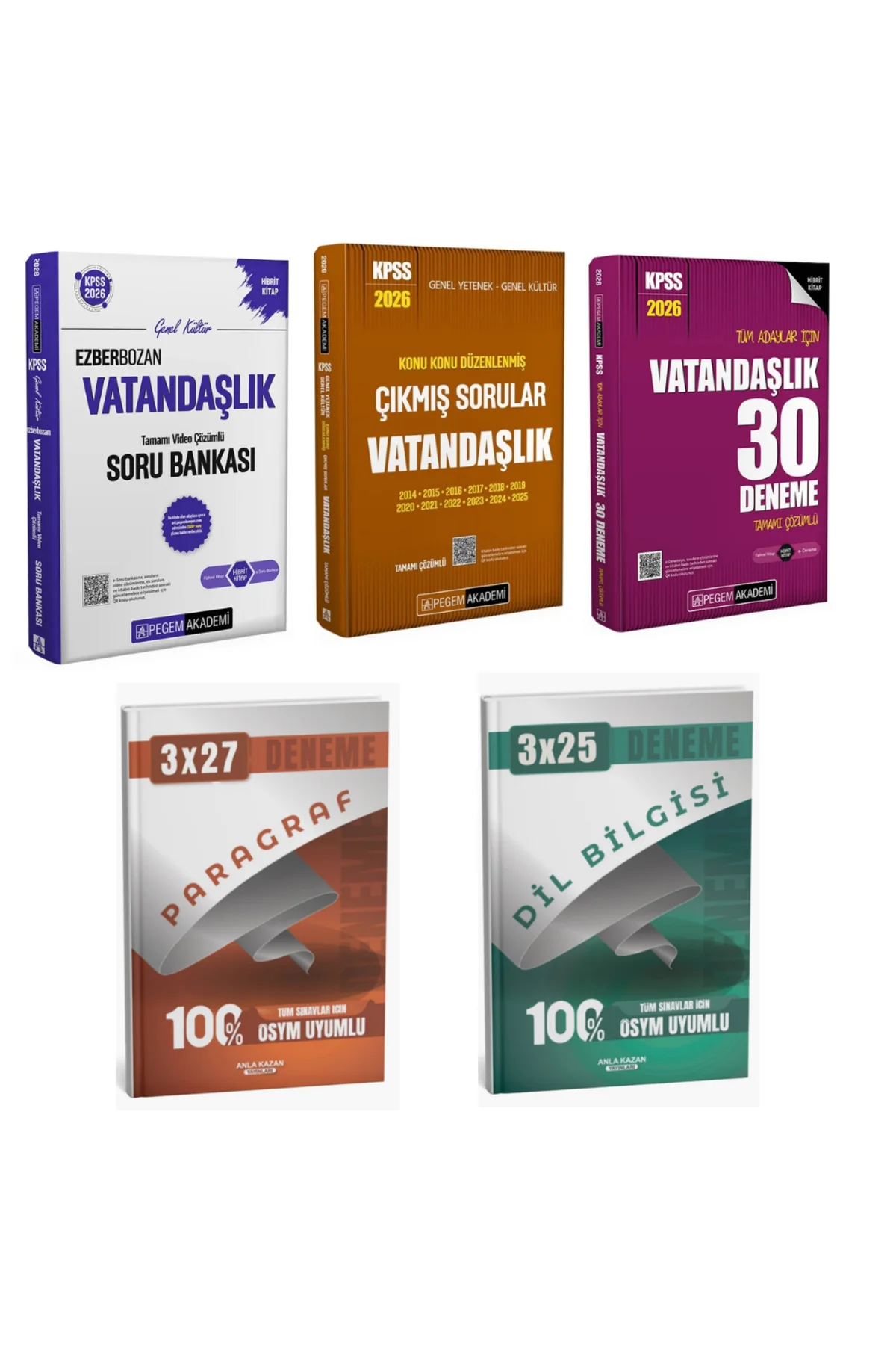 Pegem 2026 KPSS Ezberbozan Vatandaşlık Soru Bankası + KPSS Vatandaşlık Deneme + KPSS Vatandaşlık Kon