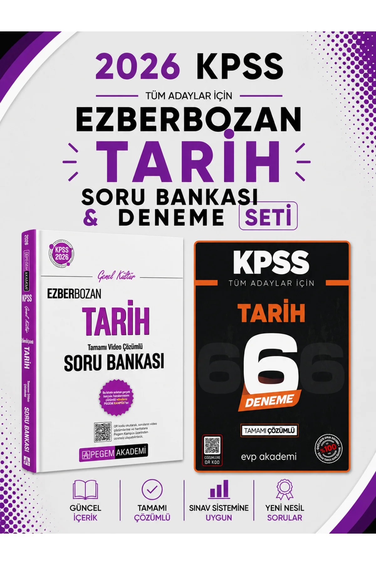 Pegem 2026 KPSS Ezberbozan Tarih Soru Bankası & KPSS Tarih 6 Deneme Seti