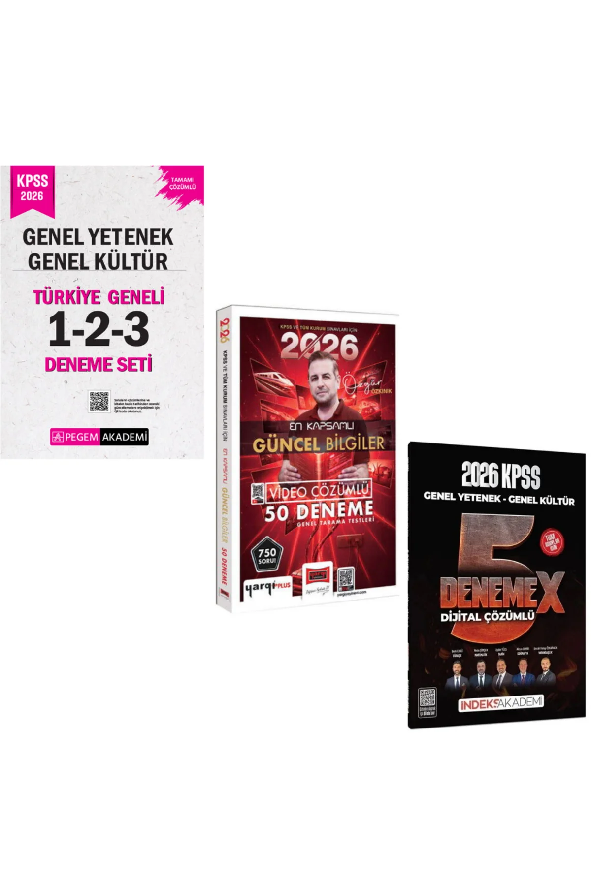 Pegem 2026 KPSS Genel Yetenek Genel Kültür Türkiye Geneli 1-2-3 (3'lü Deneme Seti) & Güncel Bilgiler