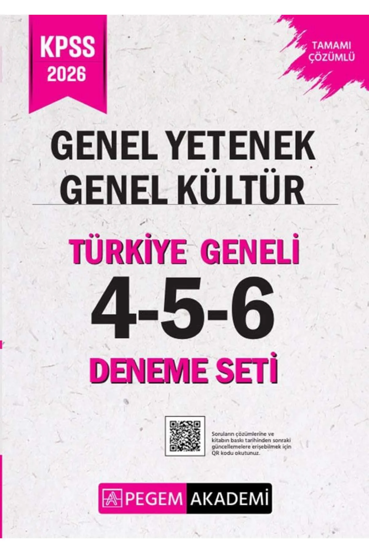 Pegem 2026 KPSS Genel Yetenek Genel Kültür Türkiye Geneli 3 Deneme (4-5-6) Pegem Akademi Yayınları Fiyatı, Yorumları ve Özellikleri