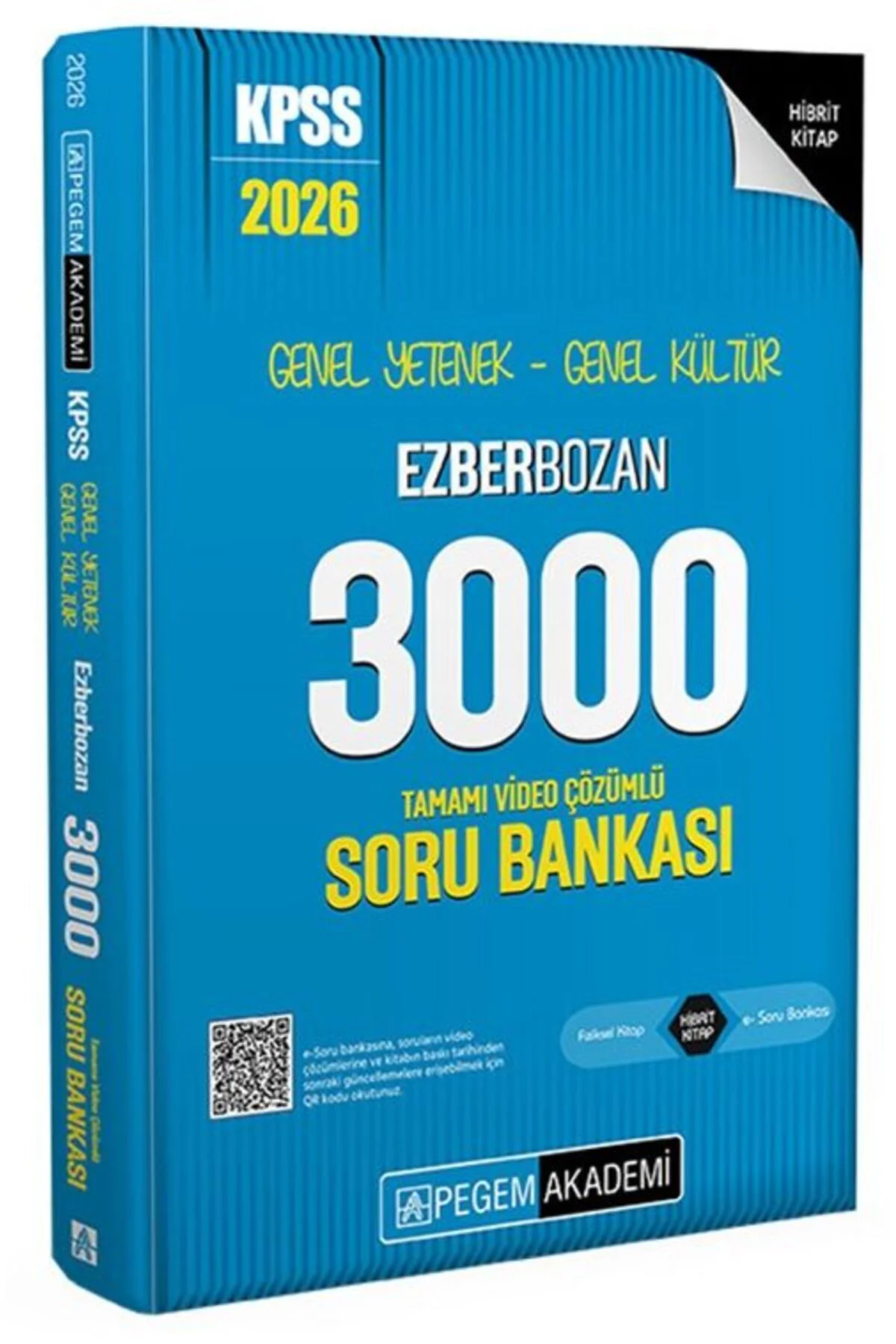 Pegem 2026 KPSS Genel Yetenek Genel Kültür EZBERBOZAN 3000 Soru Bankası Tek Kitap Pegem Akademi Yayı