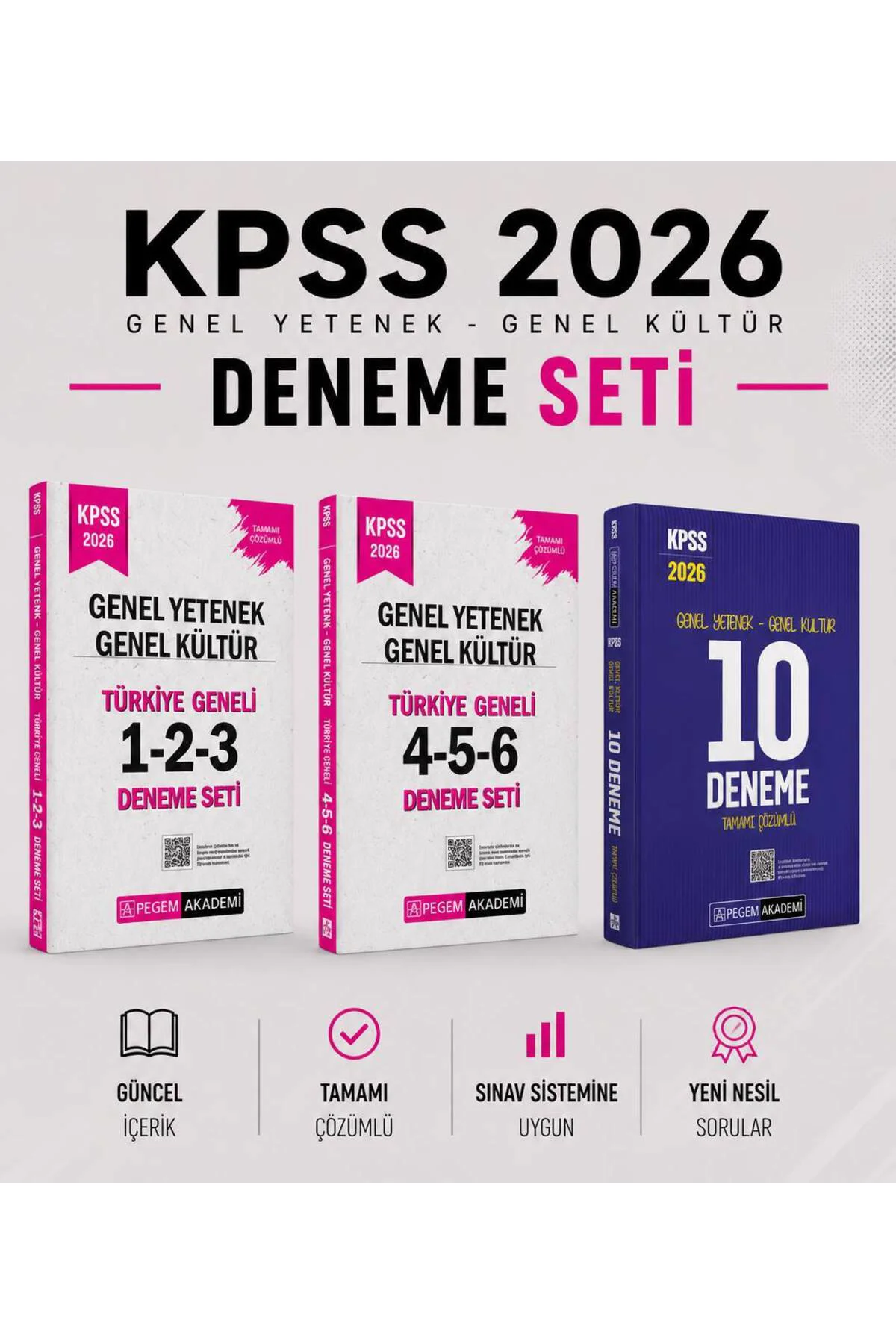 Pegem 2026 KPSS GK GY 10 Deneme & KPSS GK GY Türkiye Geneli Deneme Seti