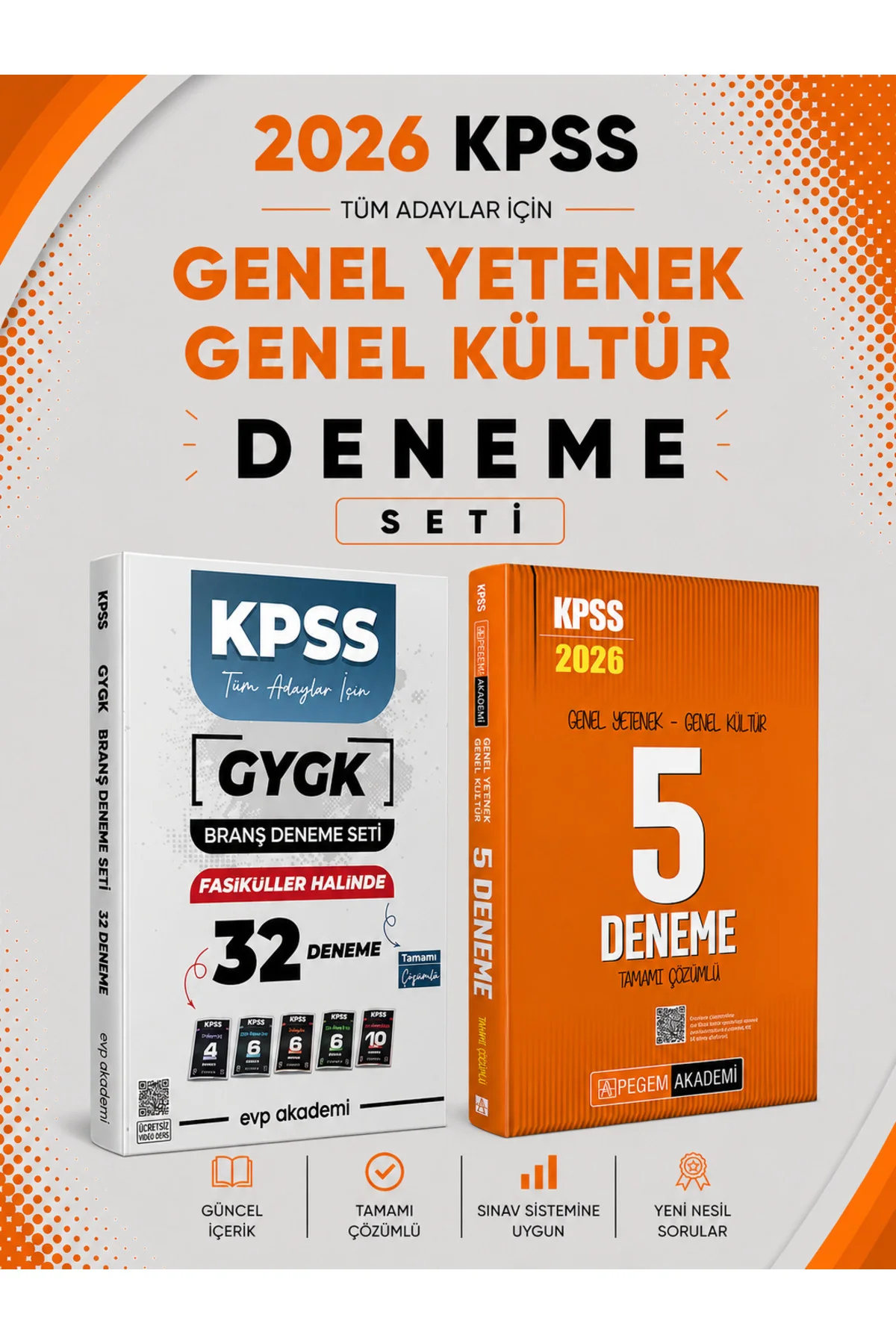 Pegem 2026 KPSS GKGY Tamamı Çözümlü 5 Deneme & KPSS Tüm Dersler 32 Deneme Seti