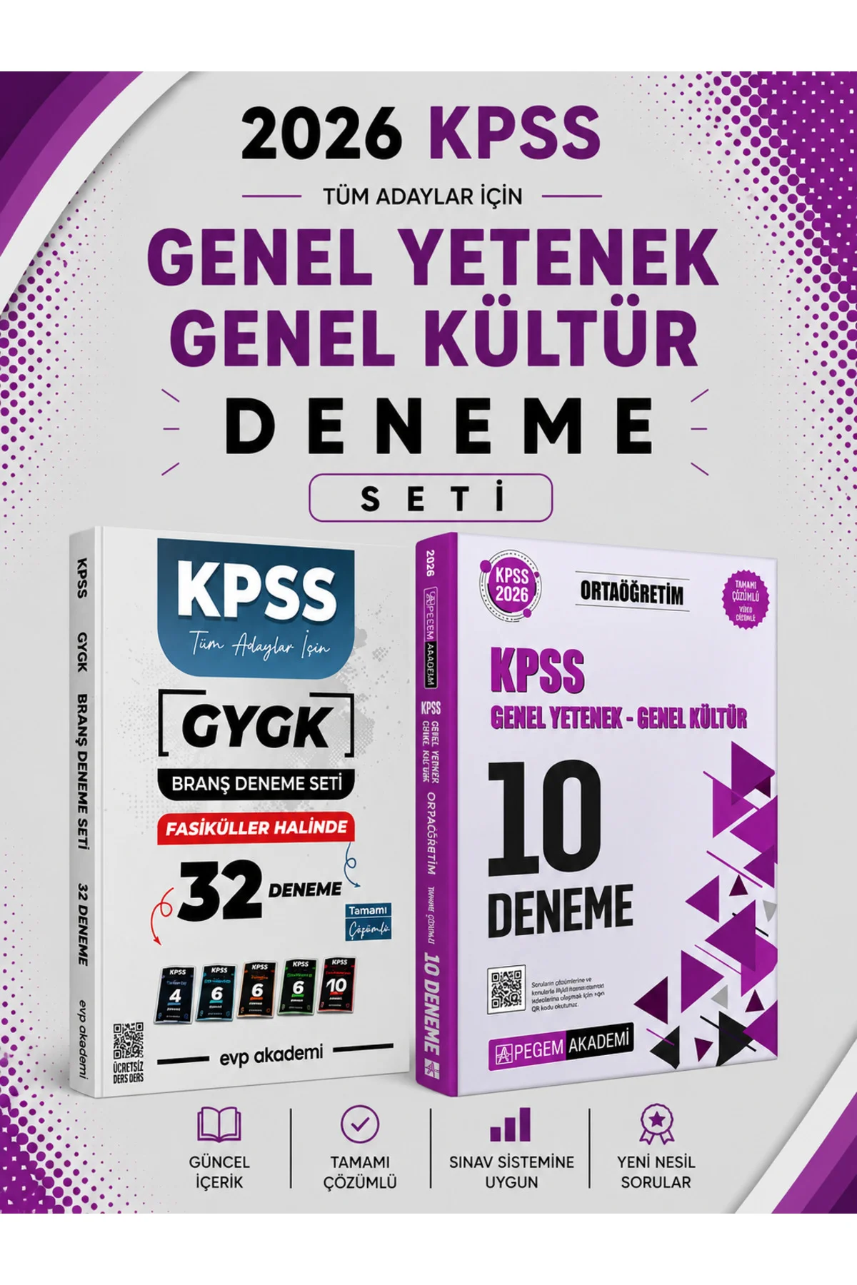 Pegem 2026 KPSS GKGY Ortaöğretim 10 Deneme & KPSS Tüm Dersler 32 Deneme Seti