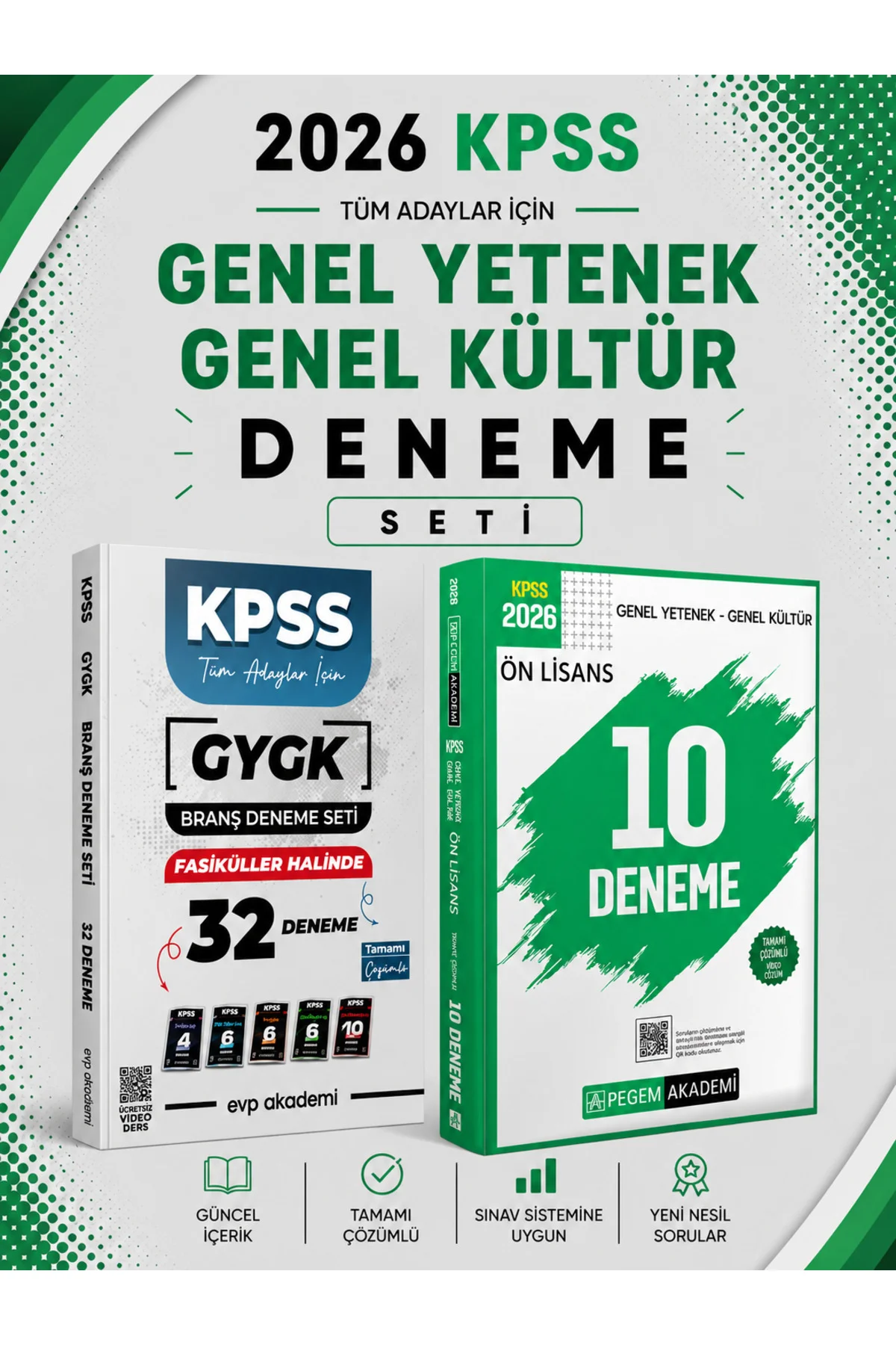 Pegem 2026 KPSS GKGY Ön Lisans 10 Deneme & KPSS Tüm Dersler 32 Deneme Seti