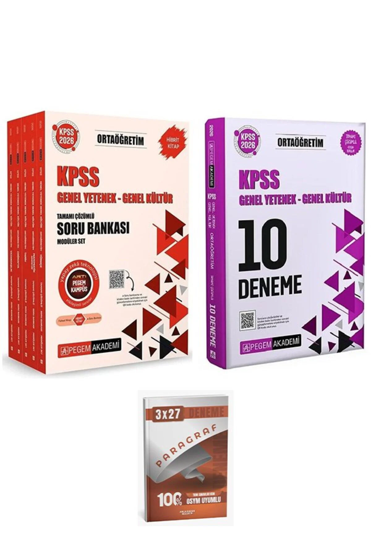 Pegem 2026 KPSS Lise Ortaögretim Soru Bankası Modüler + 10 Deneme