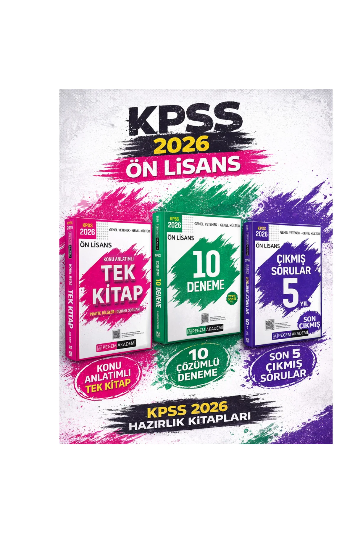 Pegem 2026 KPSS Ön Lisans Konu Anlatımlı Tek Kitap & Ön Lisans Deneme & Ön Lisans Çıkmış Sorular 5 Y