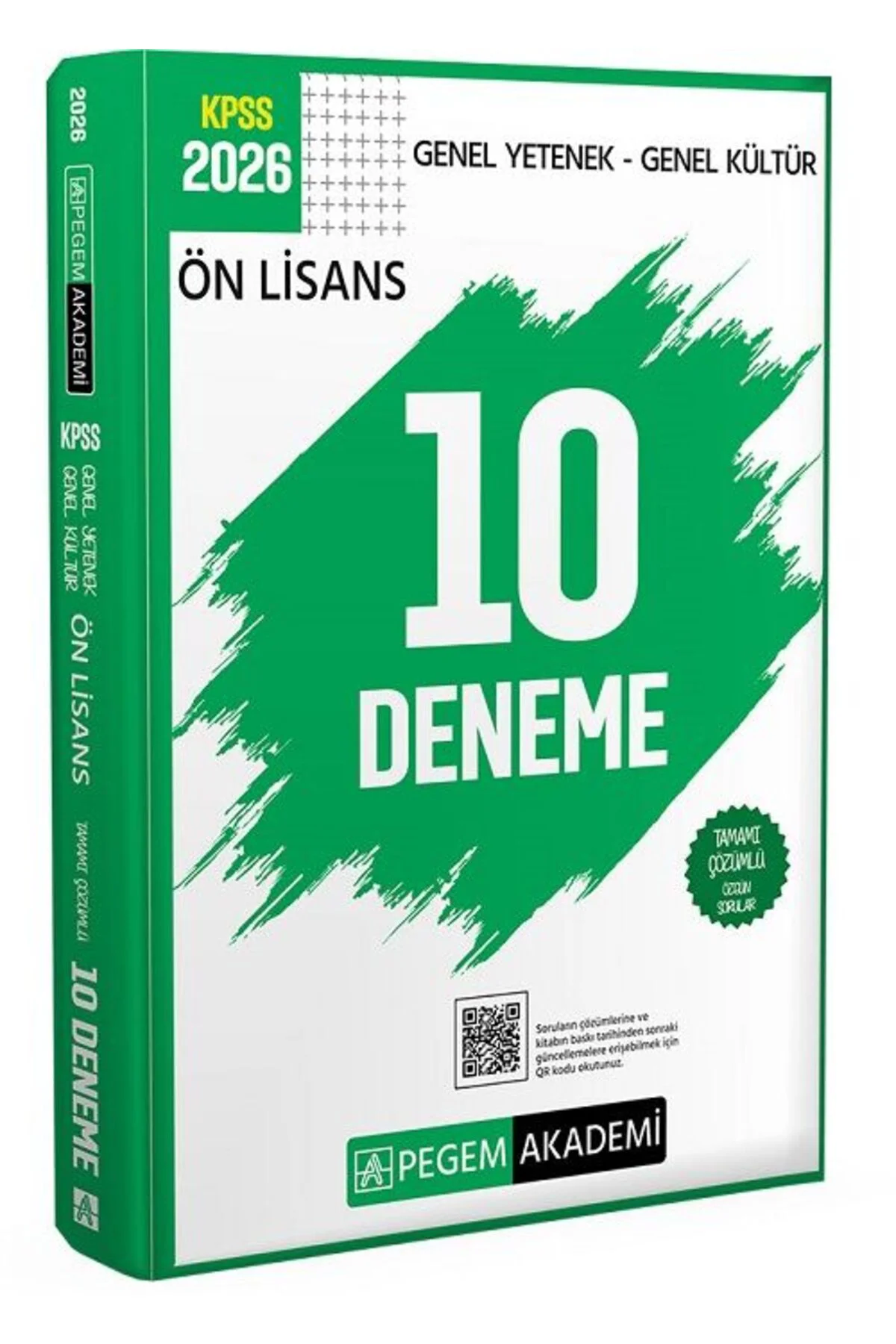 Pegem 2026 KPSS Ön Lisans 10 Deneme Çözümlü Pegem Akademi Yayınları