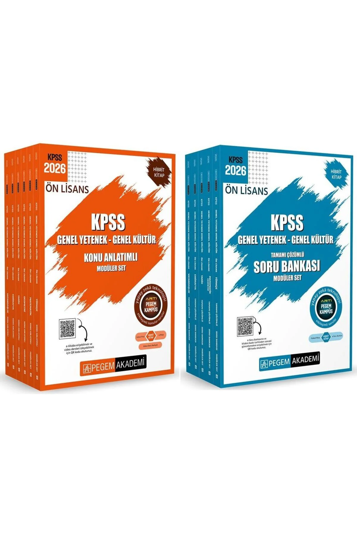 Pegem 2026 KPSS Ön Lisans Konu + Soru Bankası Modüler 2 li Set Pe
