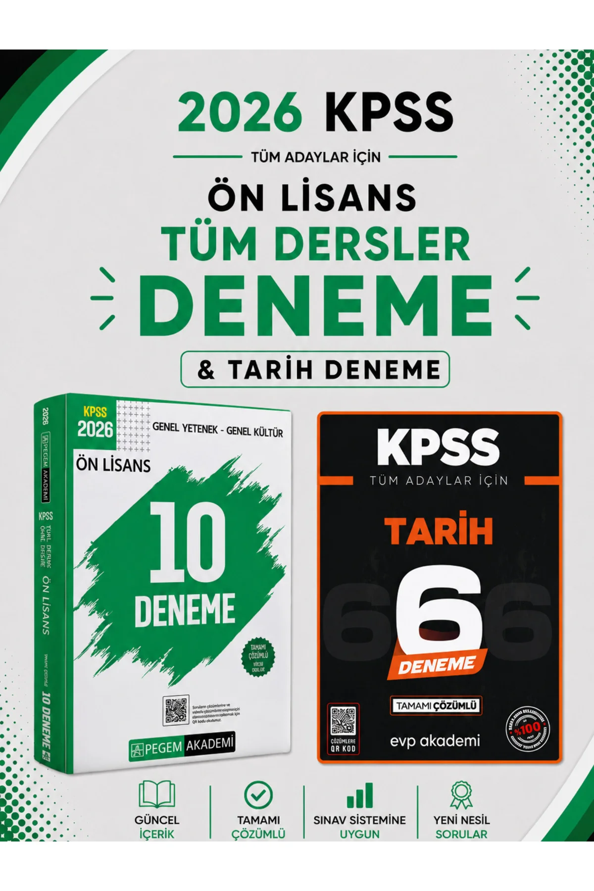 Pegem 2026 KPSS Ön Lisans 10 Deneme & KPSS Tarih 6 Deneme Seti