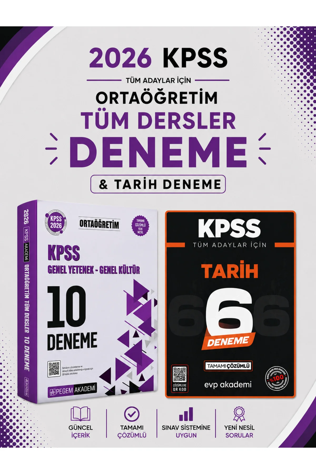 Pegem 2026 KPSS Ortaöğretim 10 Deneme & KPSS Tarih 6 Deneme Seti