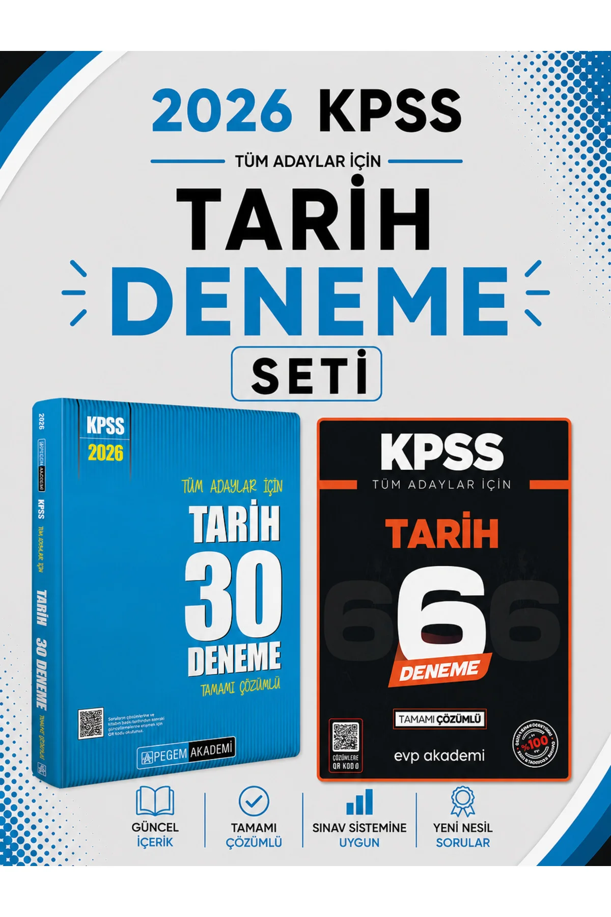 Pegem 2026 KPSS Tarih 30 Deneme & KPSS Tarih 6 Deneme Seti
