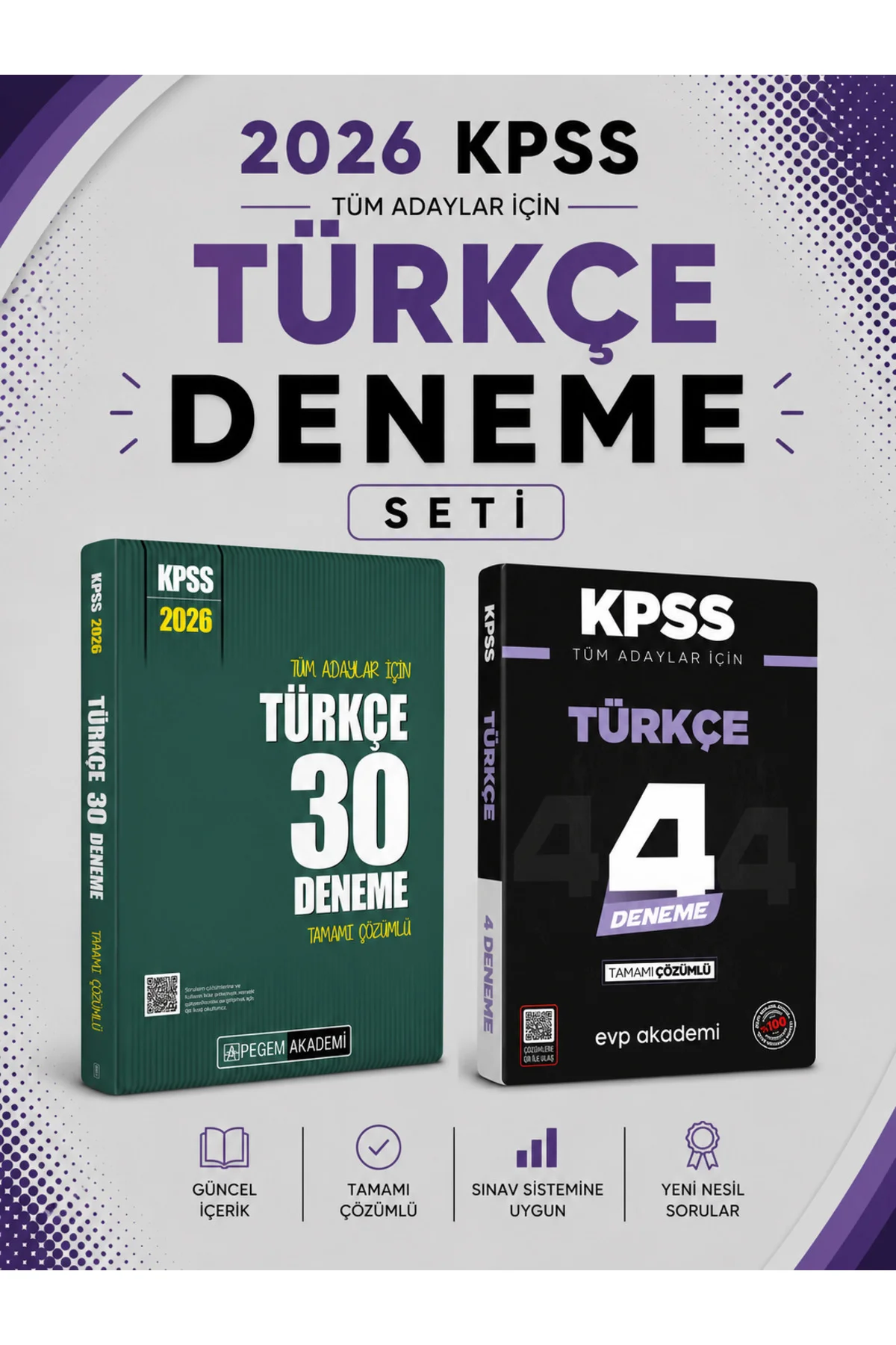 Pegem 2026 KPSS Türkçe 30 Deneme & KPSS Türkçe 4 Deneme Seti