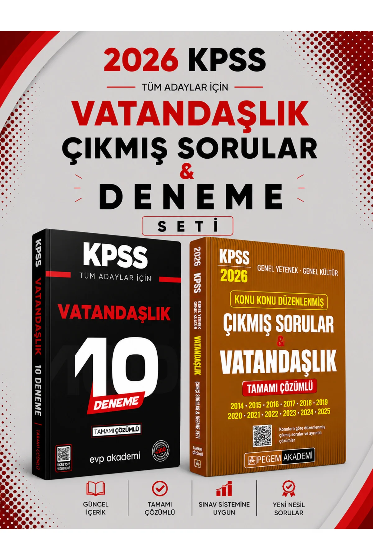 Pegem 2026 KPSS Vatandaşlık Çıkmış Sorular & KPSS Vatandaşlık 10 Deneme Seti