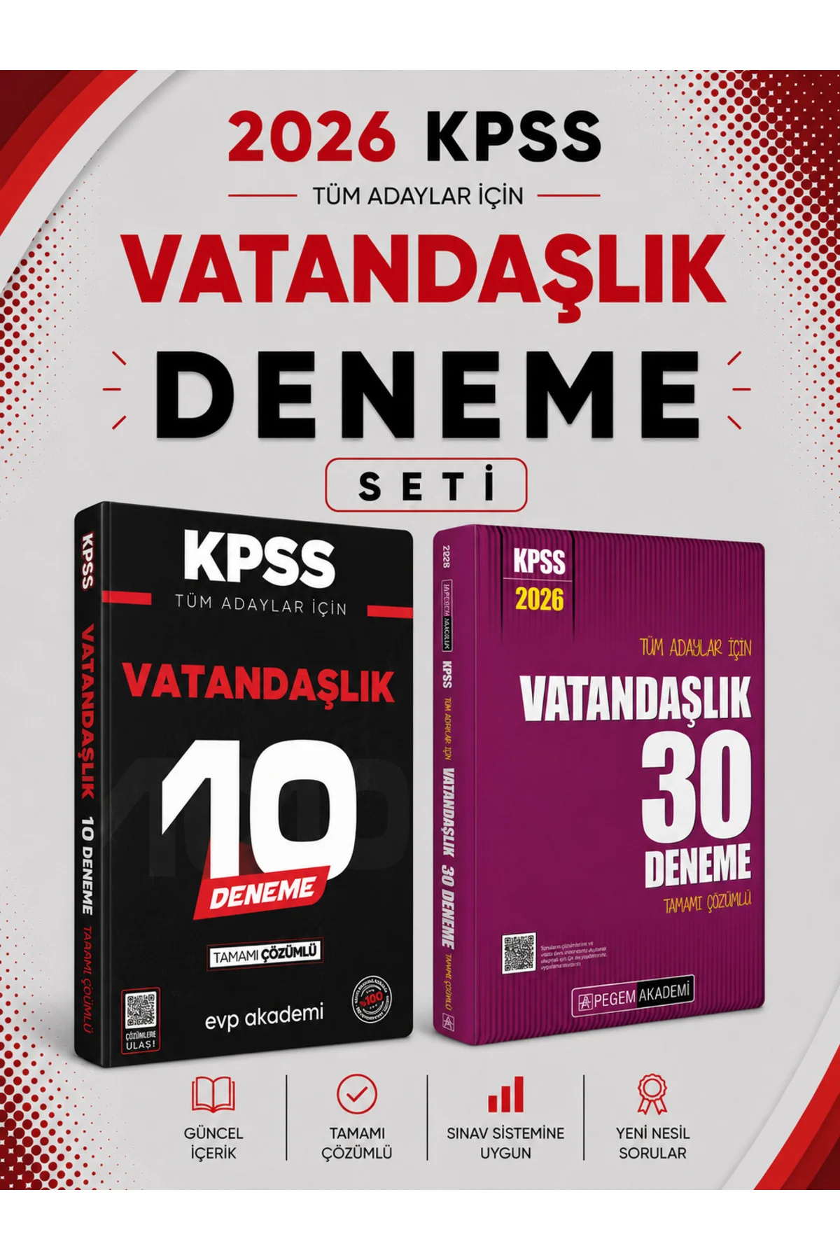 Pegem 2026 KPSS Vatandaşlık 30 Deneme & KPSS Vatandaşlık 10 Deneme Seti