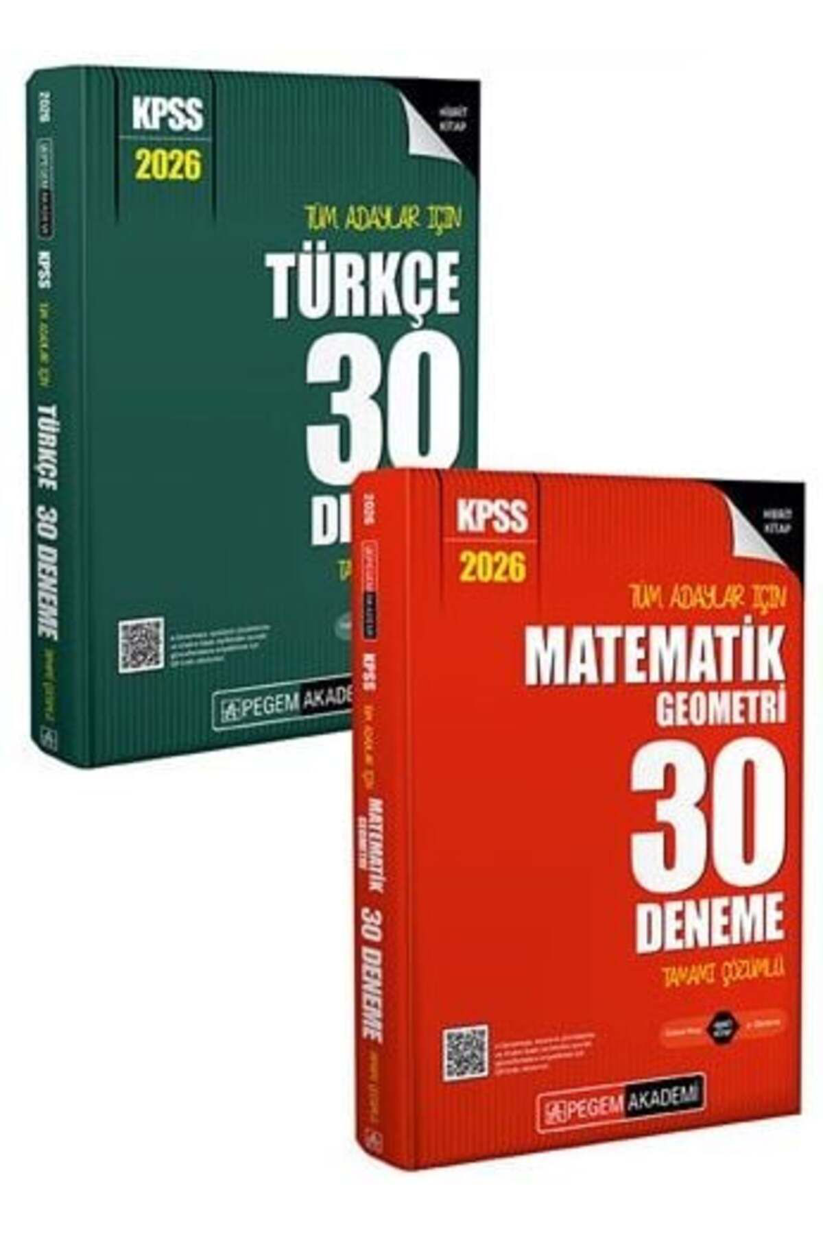 Pegem Akademi Yayıncılık Pegem 2026 Kpss Türkçe+Matematik 60 Deneme 2 Li Set Pegem Akademi