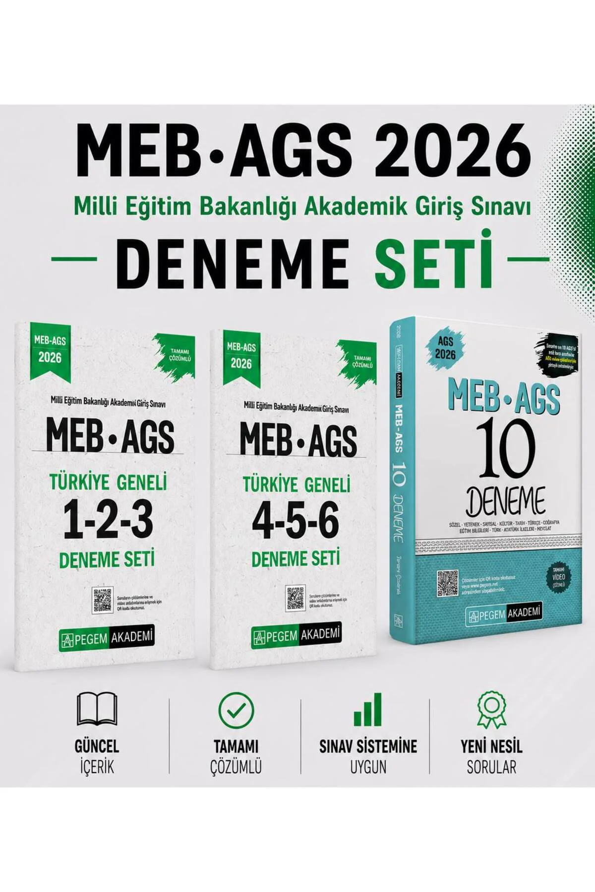 Pegem 2026 MEB AGS 10 Deneme & MEB AGS Türkiye Geneli Deneme Seti