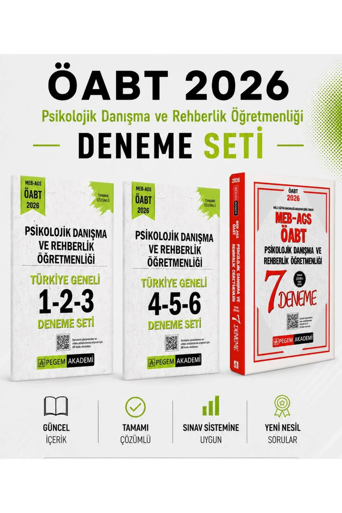 Pegem 2026 MEB AGS ÖABT Rehberlik Öğretmenliği Deneme & Türkiye Geneli Deneme Seti