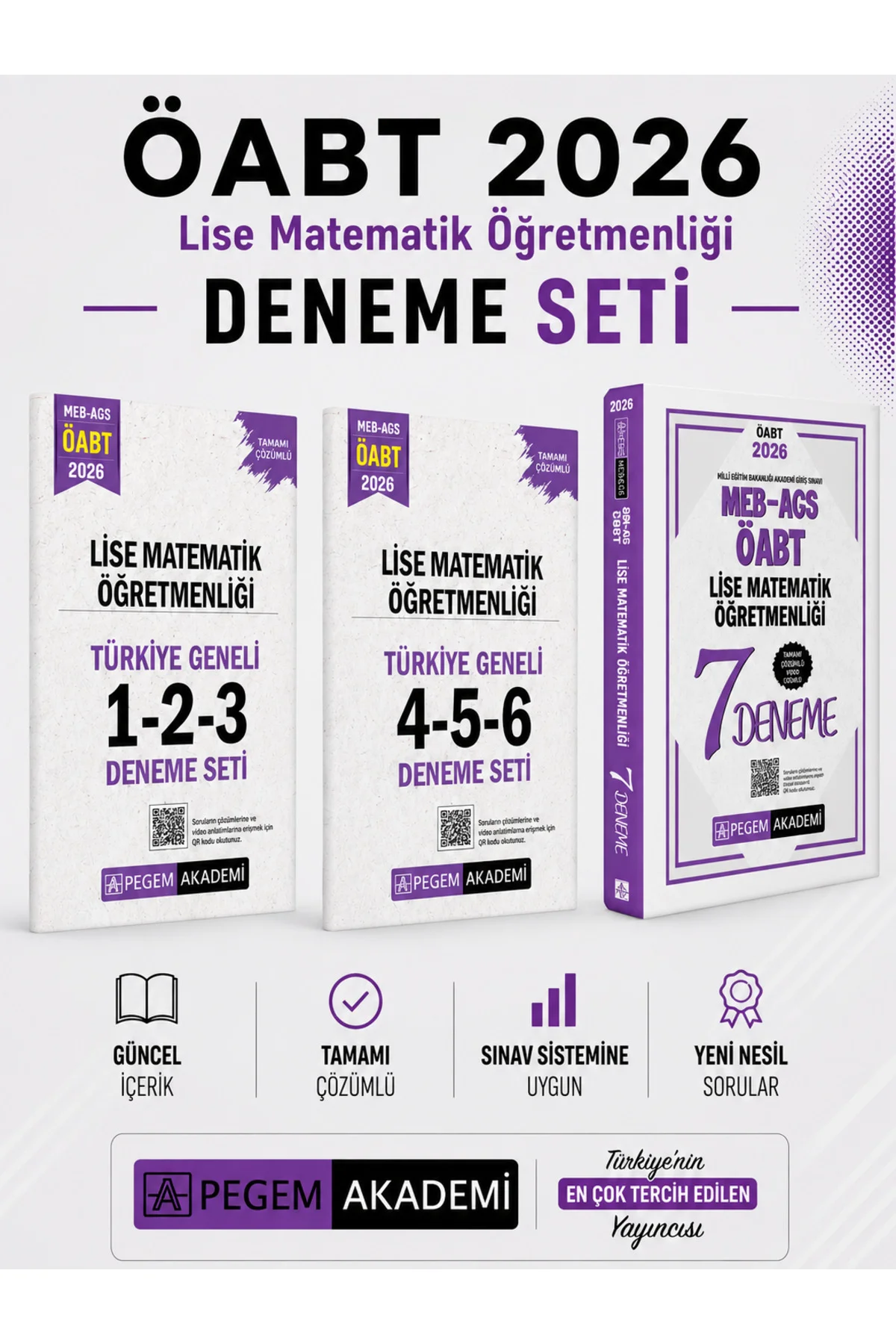 Pegem 2026 MEB AGS ÖABT Lise Matematik Öğretmenliği Deneme & Türkiye Geneli Deneme Seti