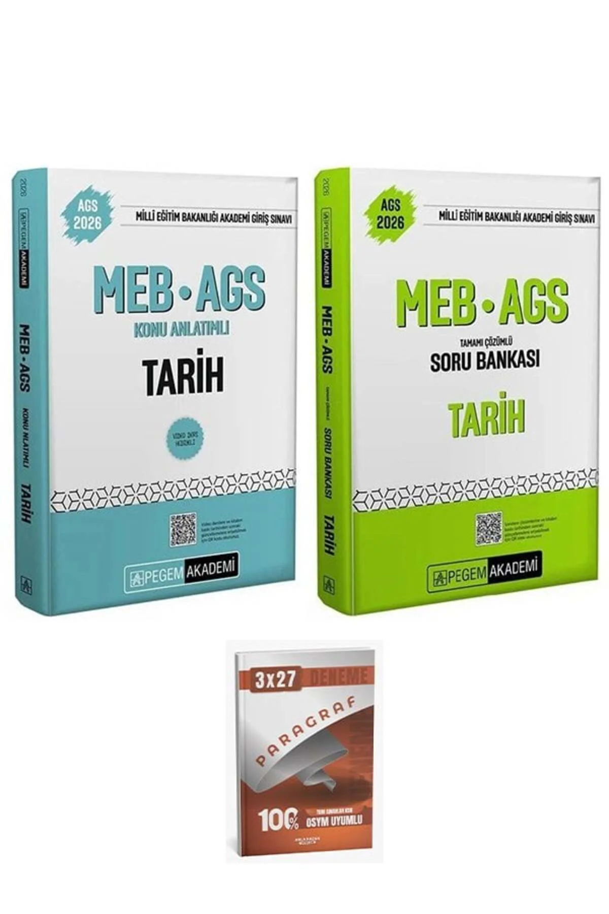 Pegem 2026 MEB-AGS Tarih Konu Anlatımlı + Soru Bankası 2 li Set A Pegem 2026 MEB-AGS Tarih Konu Anlatımlı + Soru Bankası 2 li Set A