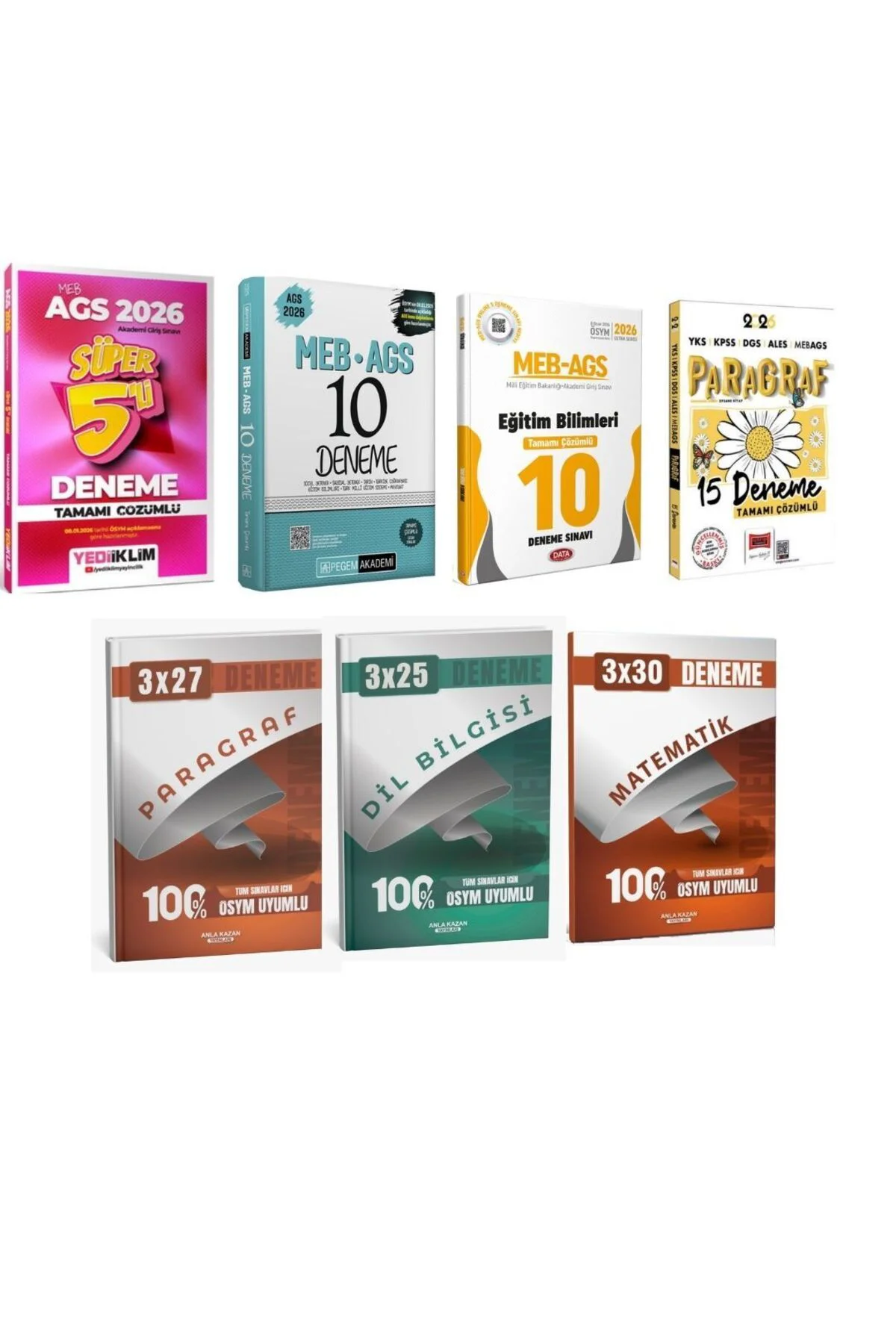 Pegem 2026 MEB AGS Tamamı Çözümlü 10 Deneme + Data MEB AGS Eğitim