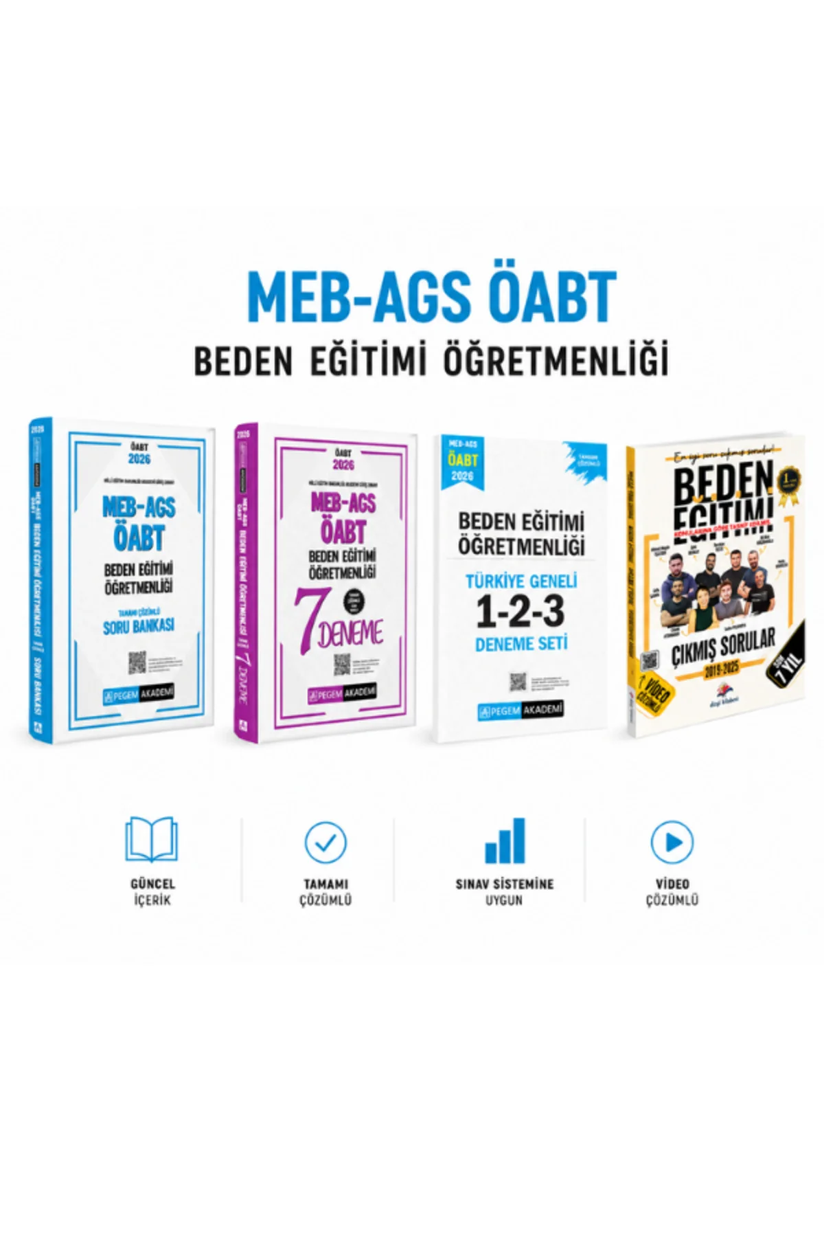 Pegem 2026 ÖABT Beden Eğitimi Öğretmenliği Soru Bankası & Deneme & Dizgi Kitap Beden Eğitimi Çıkmış