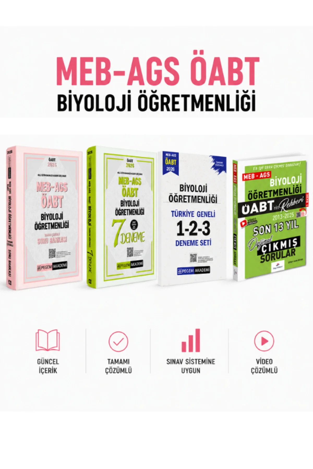 Pegem 2026 ÖABT Biyoloji Soru Bankası & Deneme & Dizgi Kitap Biyoloji Çıkmış Soru Seti