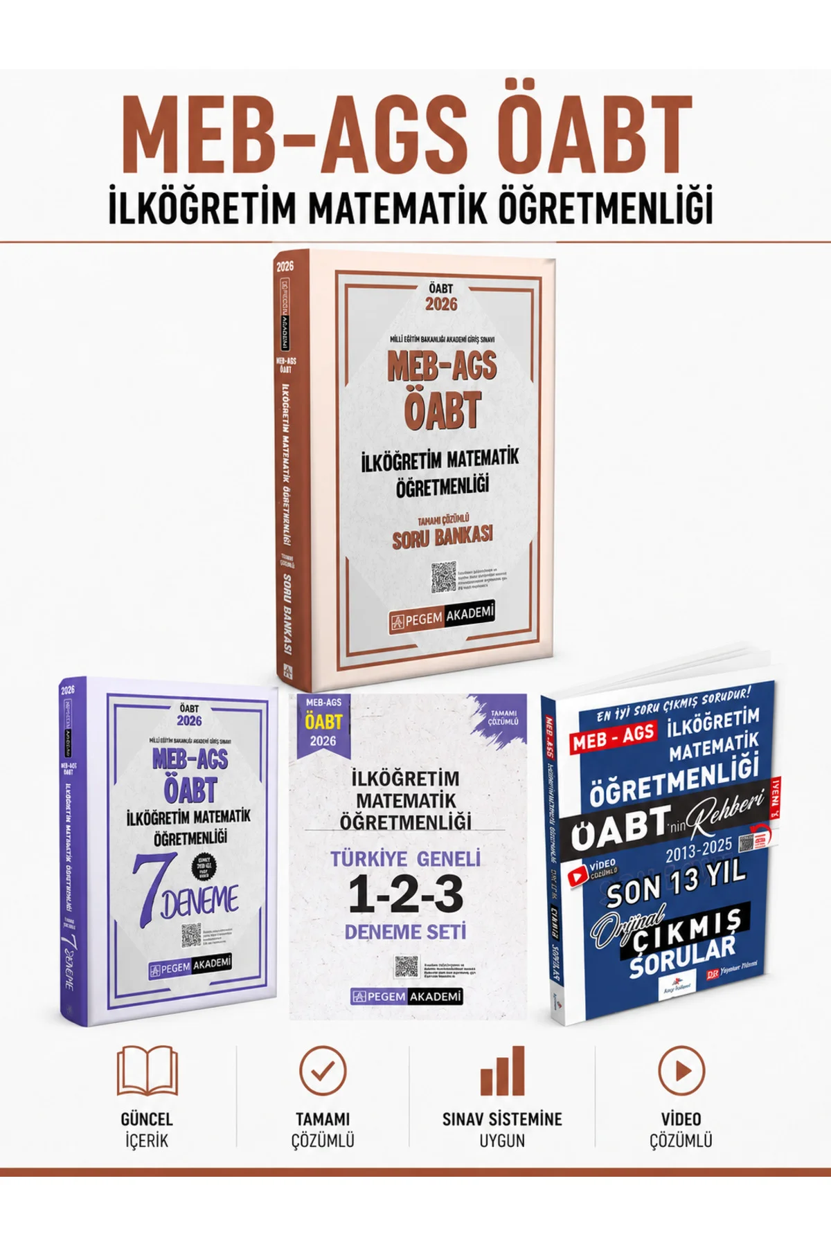Pegem 2026 ÖABT İlköğretim Matematik Soru Bankası & Deneme & Dizgi Kitap İlköğretim Matematik Çıkmış