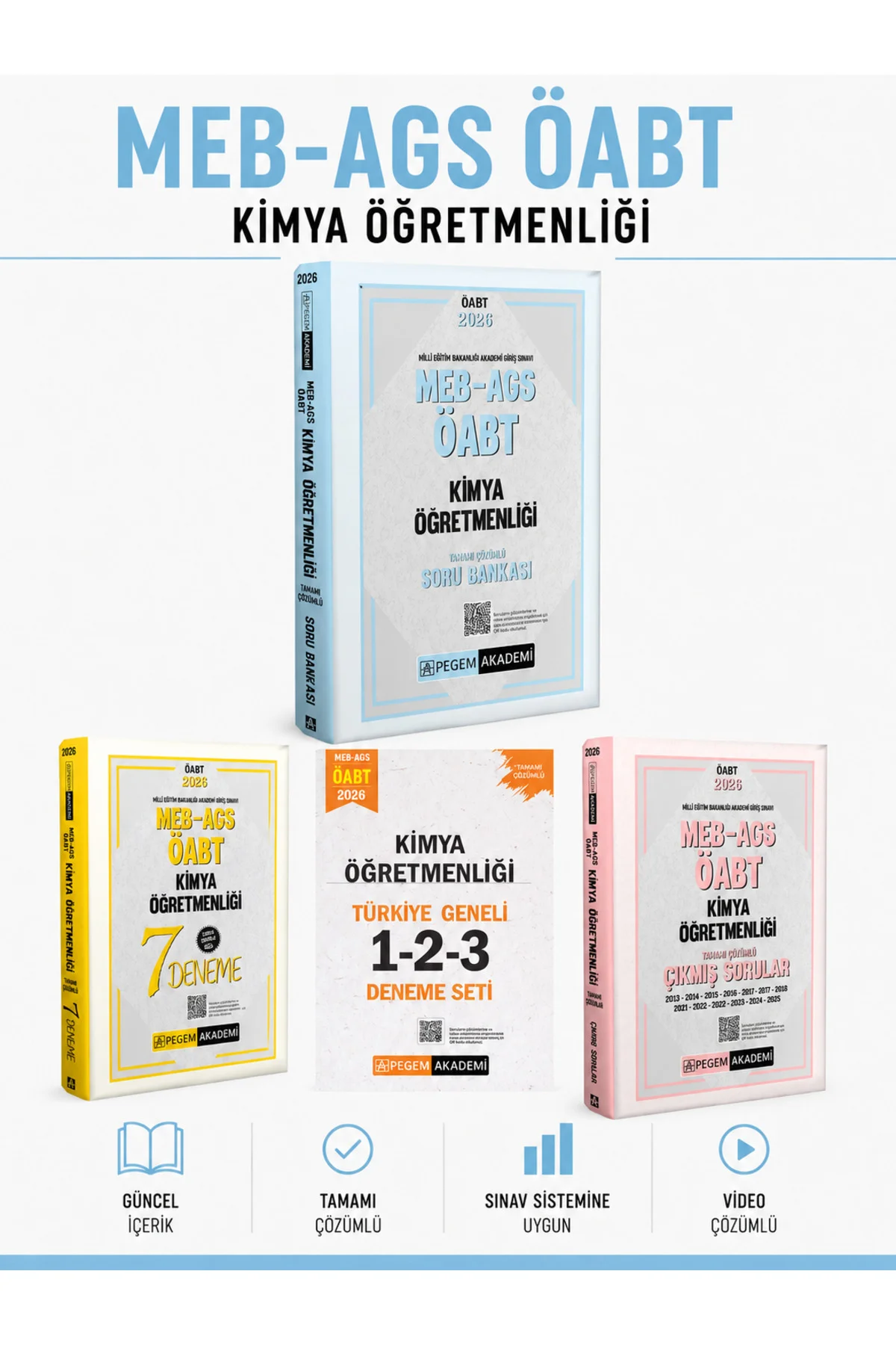 Pegem 2026 ÖABT Kimya Öğretmenliği Soru Bankası & Deneme & Çıkmış Soru Seti