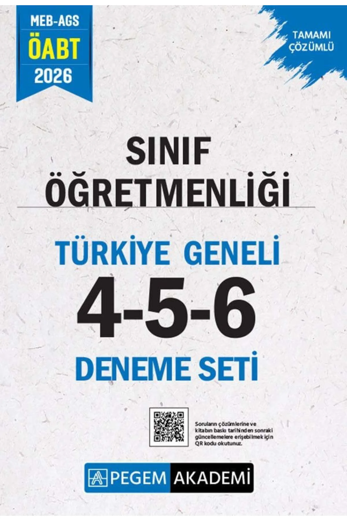 Pegem 2026 ÖABT MEB-AGS Sınıf Öğretmenliği Türkiye Geneli 3 Deneme (4-5-6) Pegem Akademi Yayınları
