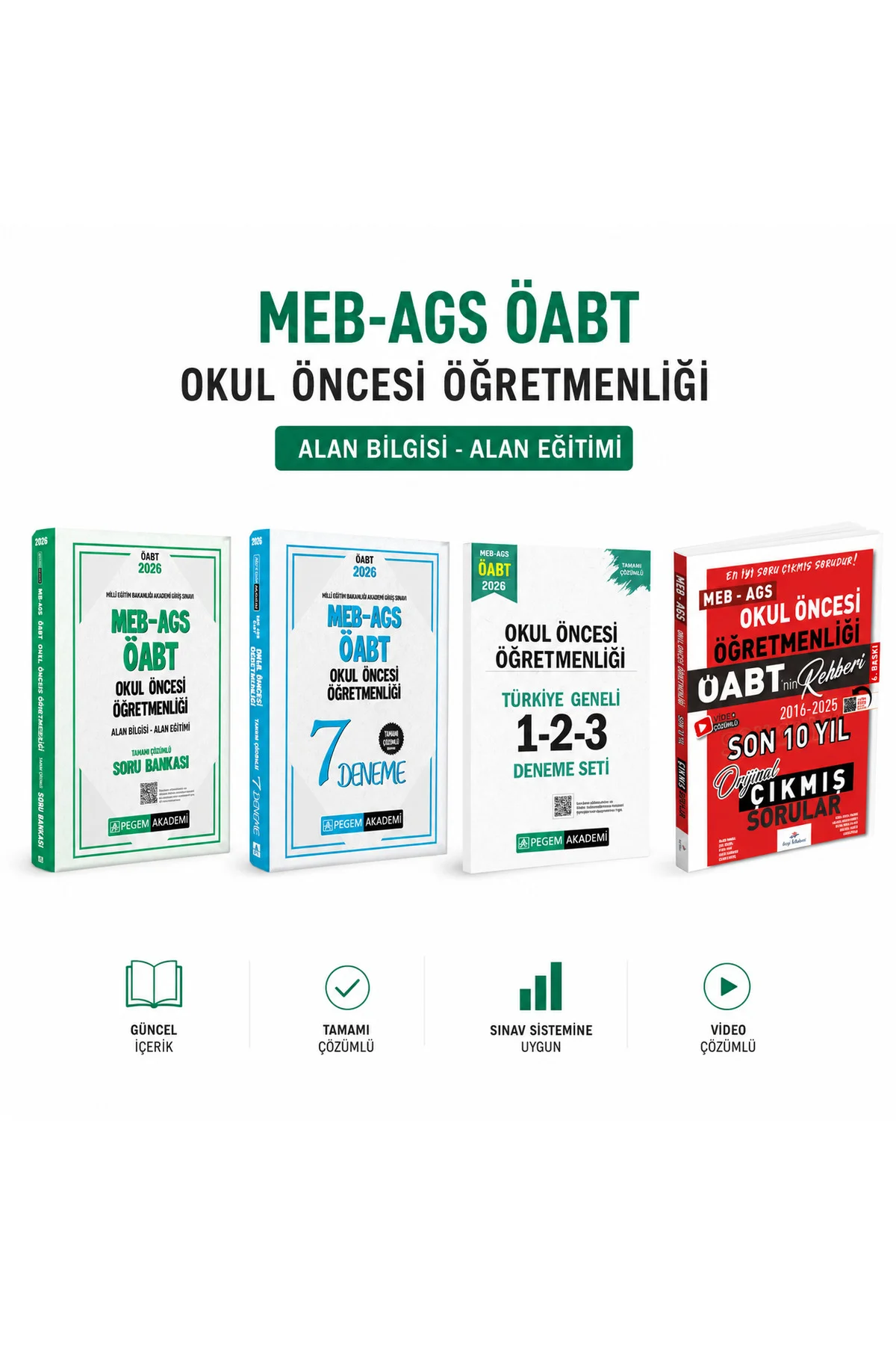 Pegem 2026 ÖABT Okul Öncesi Soru Bankası & Deneme & Okul Öncesi Ç