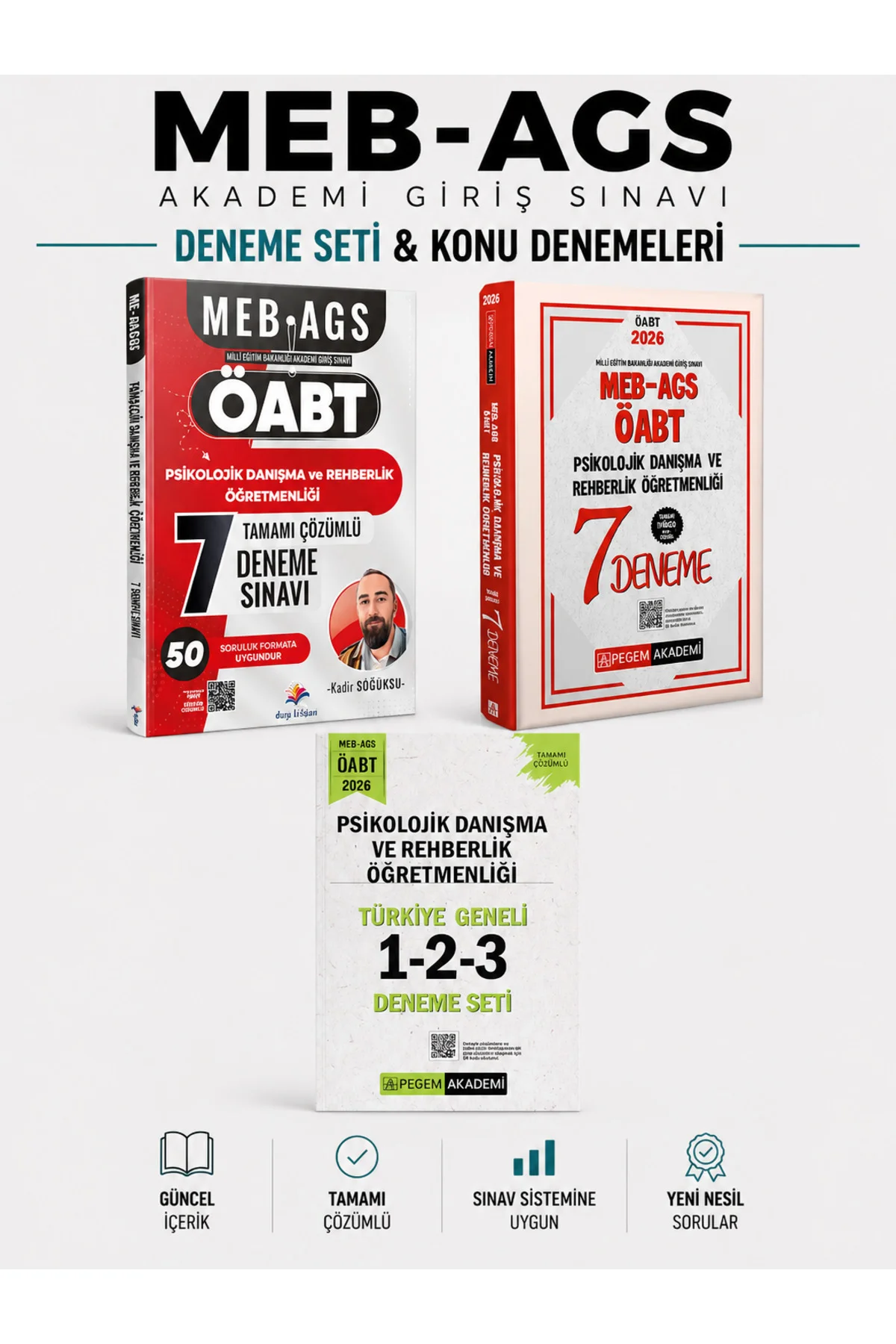 Pegem 2026 ÖABT Rehberlik 7 Deneme & Dizgi Kitap ÖABT Rehberlik 7 Deneme Seti