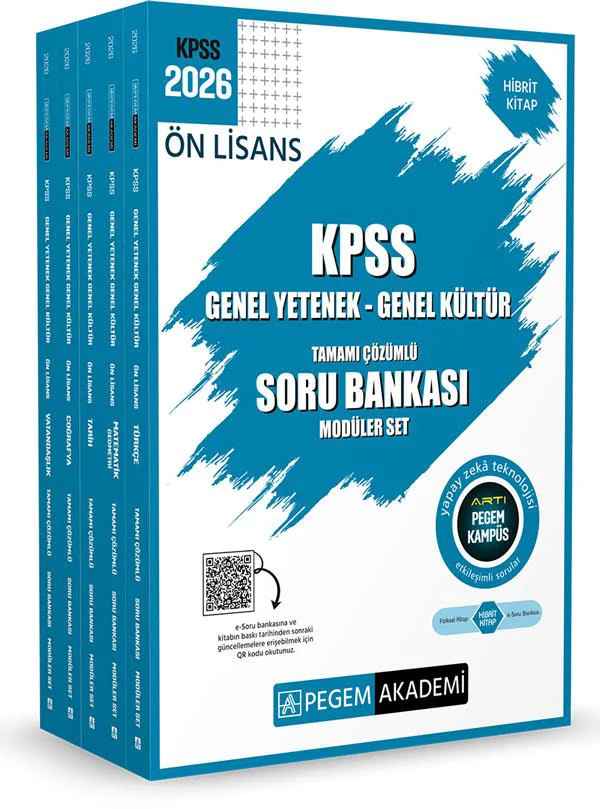 Pegem 2026 Ön Lisans Soru Bankası Modüler Set Genel Yetenek Genel