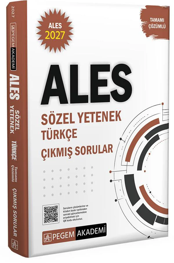 Pegem 2027 ALES Türkçe Çıkmış Sorular Tamamı Çözümlü Sözel Yetenek
