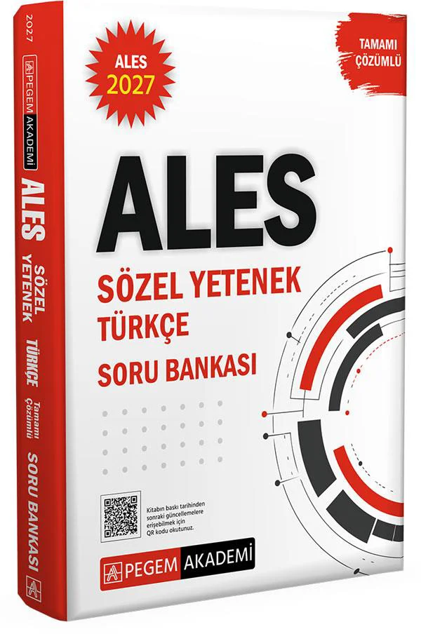 Pegem 2027 ALES Türkçe Soru Bankası Tamamı Çözümlü Sözel Yetenek