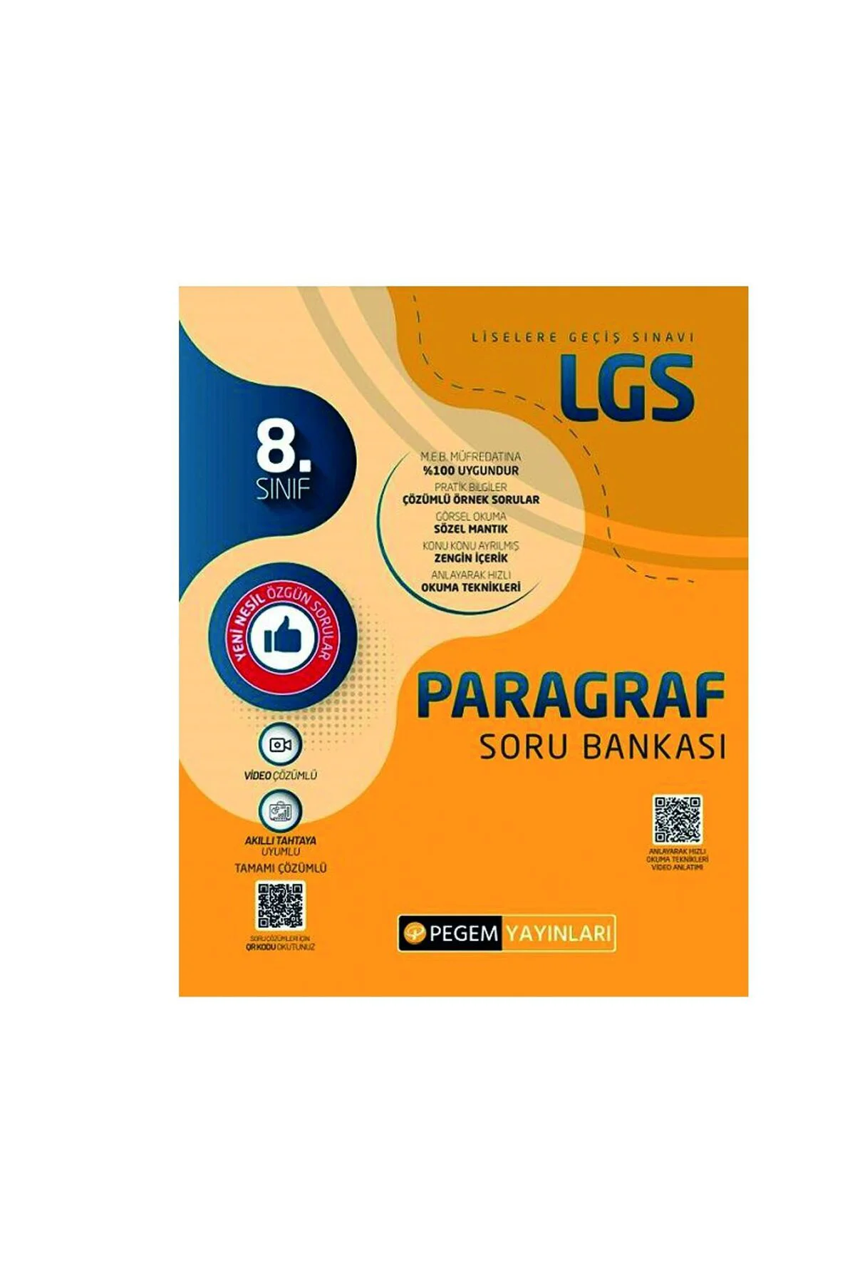 Pegem 8. Sınıf LGS Paragraf Soru Bankası