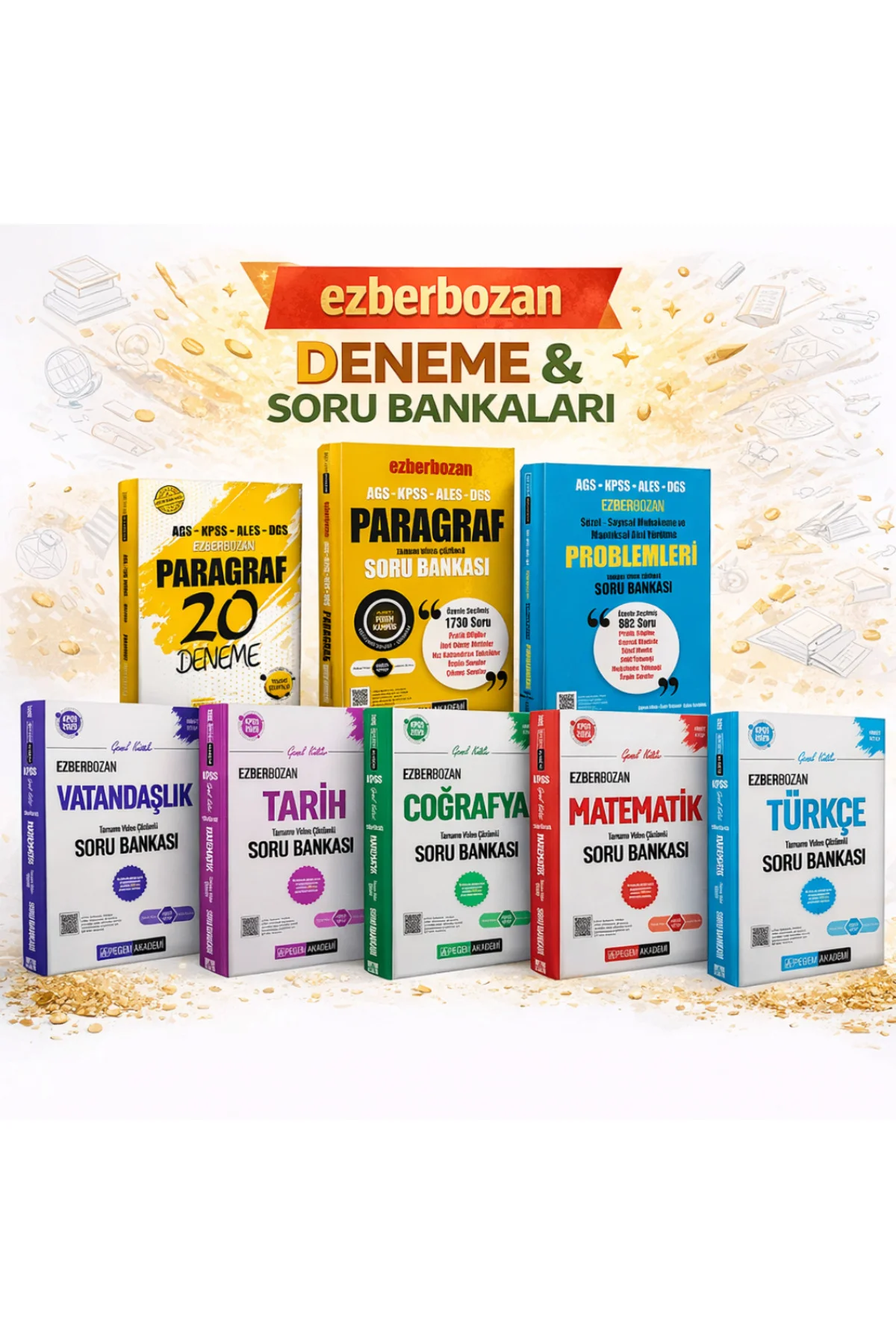 Pegem AGS-KPSS-ALES-DGS Ezberbozan Paragraf Soru Bankası & KPSS Tüm Dersler Soru Bankası & Paragraf
