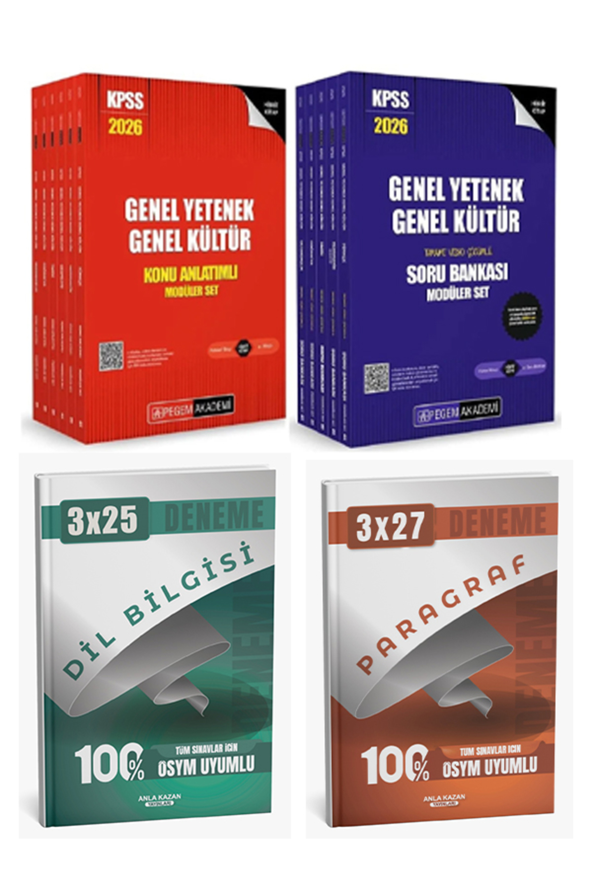Anla Kazan Yayinlar Pegem + Anla Kazan 2026 Kpss Gygk Konu + Soru Bankasi + Anla Kaza
