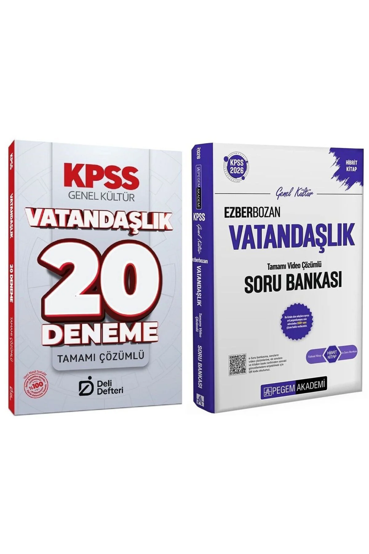 Pegem + Deli Defteri 2026 KPSS Vatandaşlık Ezberbozan Soru Bankas