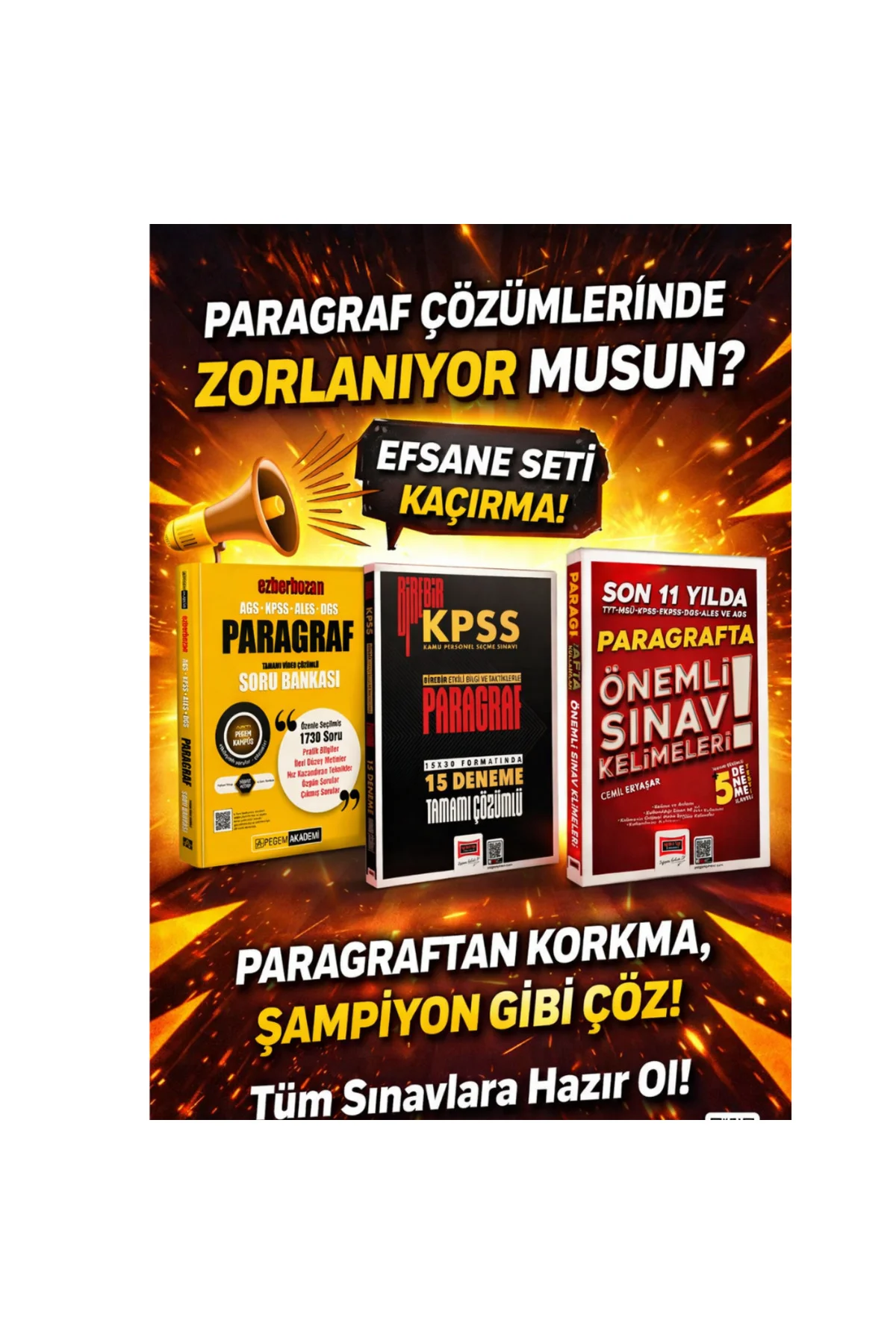Pegem Ezberbozan Paragraf Soru Bankası & Son 11 Yılda Paragrafta 