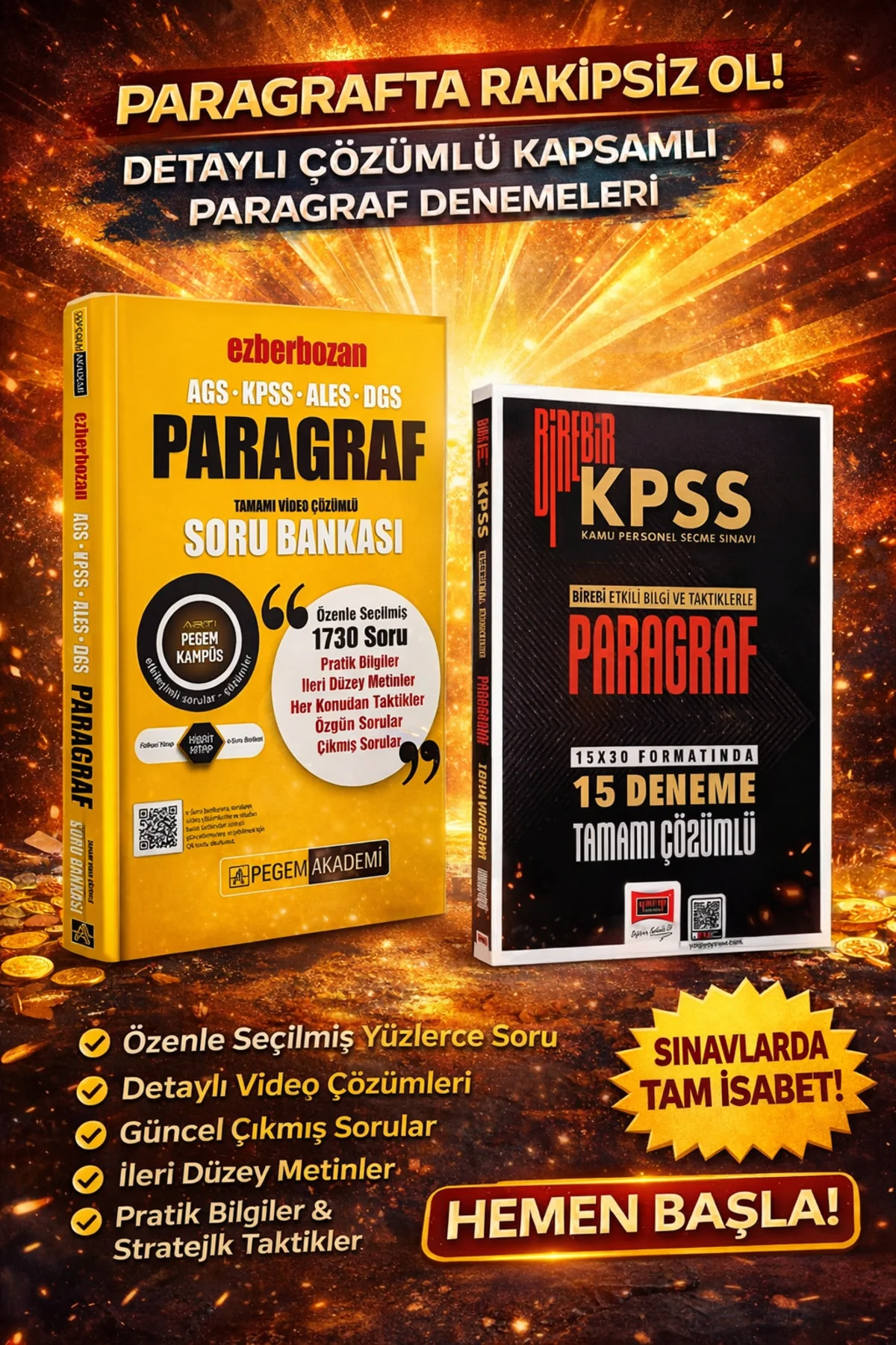 Pegem Ezberbozan Paragraf Soru Bankası & Yargı Birebir KPSS Parag