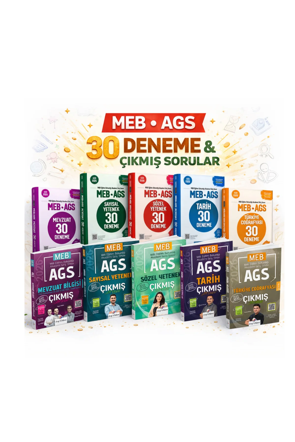 Pegem MEB AGS Tüm Dersler Deneme Sınavı & Dizgi Kitap MEB AGS Tüm