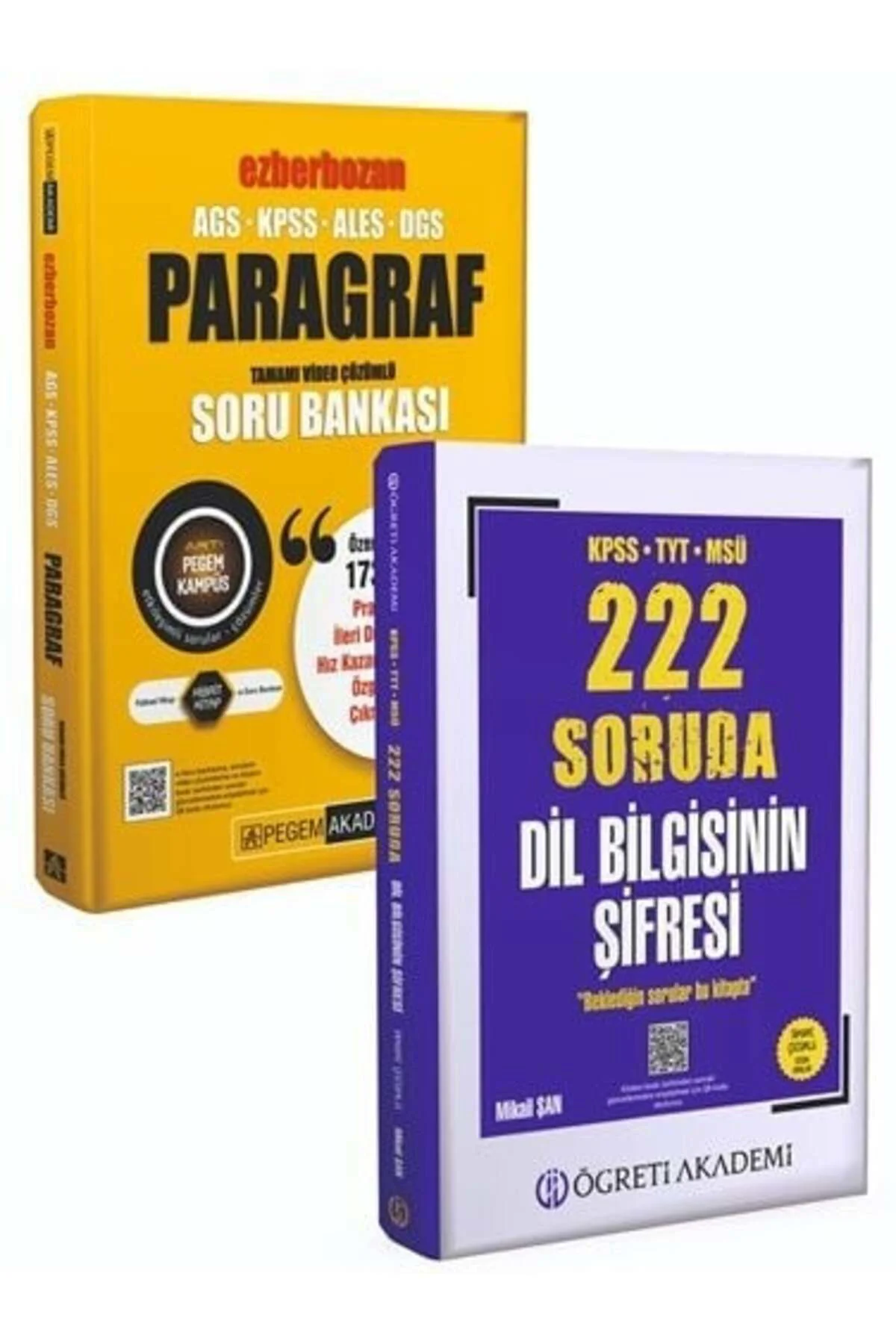 Pegem + Öğreti KPSS MEB-AGS ALES DGS Paragraf Ezberbozan + Dil Bi