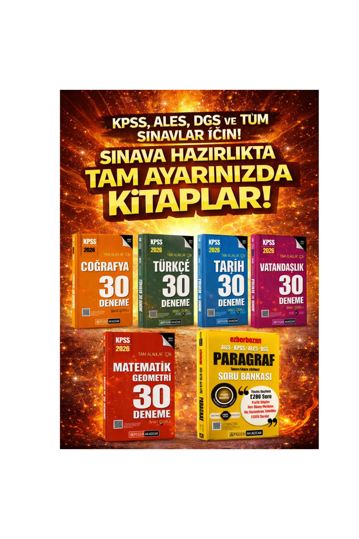 Pegem Paragraf Tamamı Video Çözümlü Soru Bankası & KPSS Tüm Dersler 30 Deneme Seti
