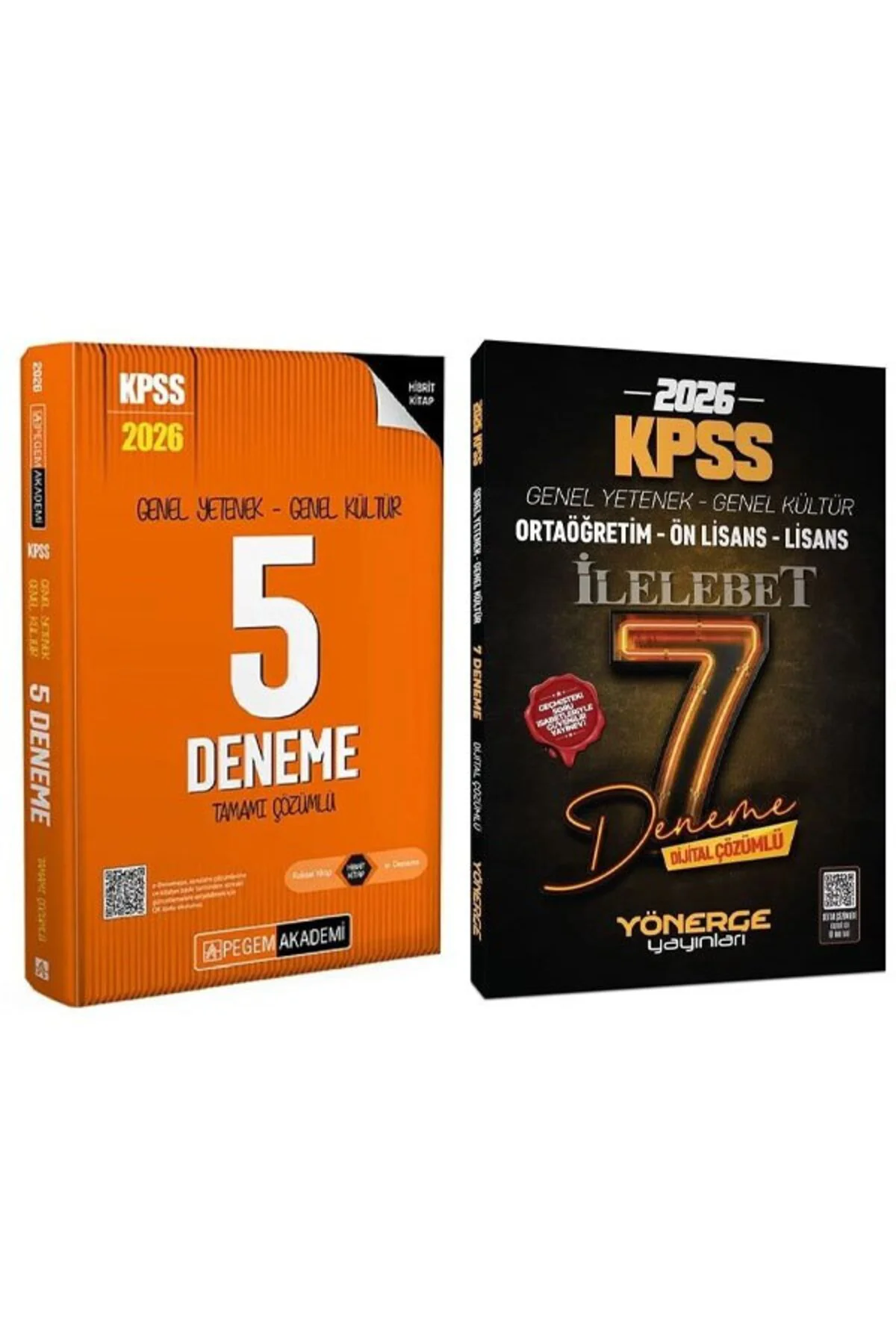 Pegem + Yönerge 2026 KPSS Genel Yetenek Genel Kültür 5+7 Deneme 2 li Set