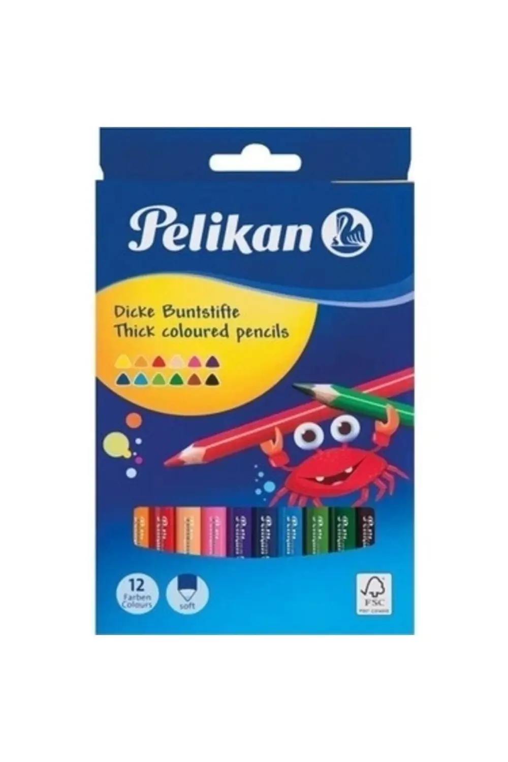 PELİKAN COMBİNO 12 JUMBO ÜÇGEN KURU BOYA