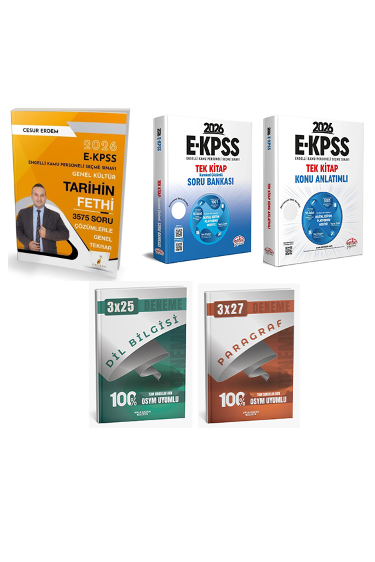 Anla Kazan Yayinlar Pelikan + Editör 2026 E-Kpss Tarihin Fethi + Tüm Dersler Konu Sor