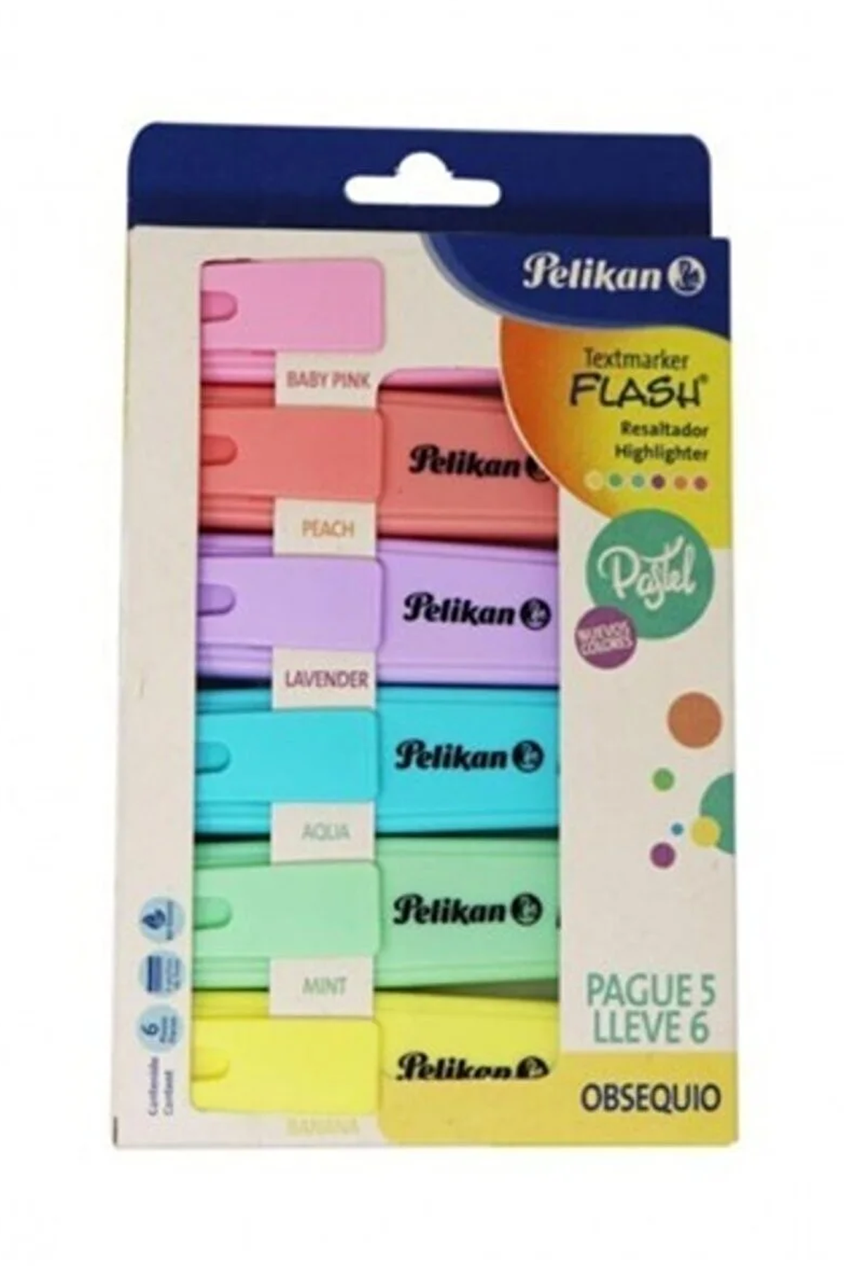 Just Cheap Store Pelikan Fosforlu Kalem (İşaret Kalemi) Pastel 6 Renk