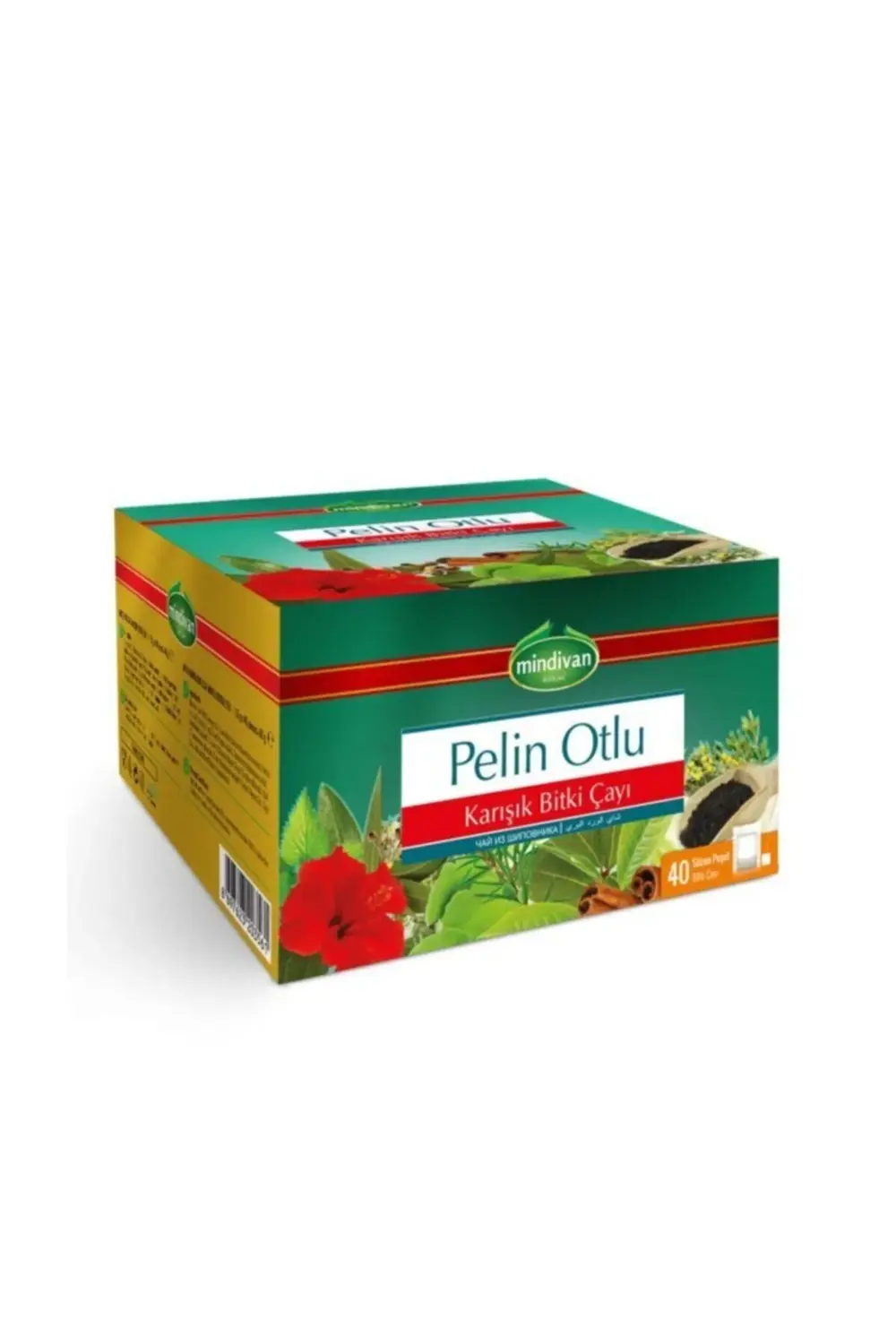 Mindivan Pelin Otlu Karışık Bitki Çayı 40'Lı Poşet Çay(2 Adet)